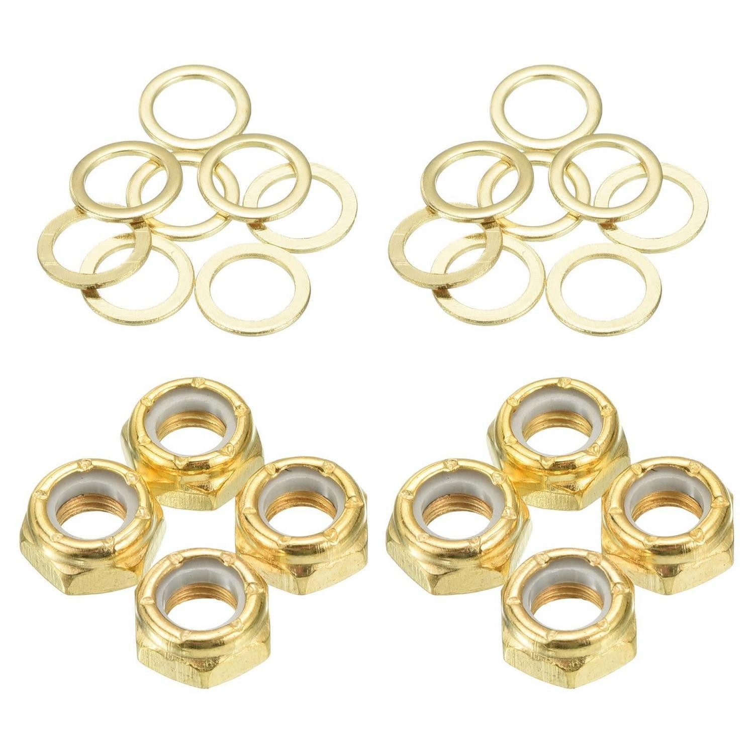 LuxusKollektion Longboard Skateboard Lock Muttern Set Gold (1-St)
