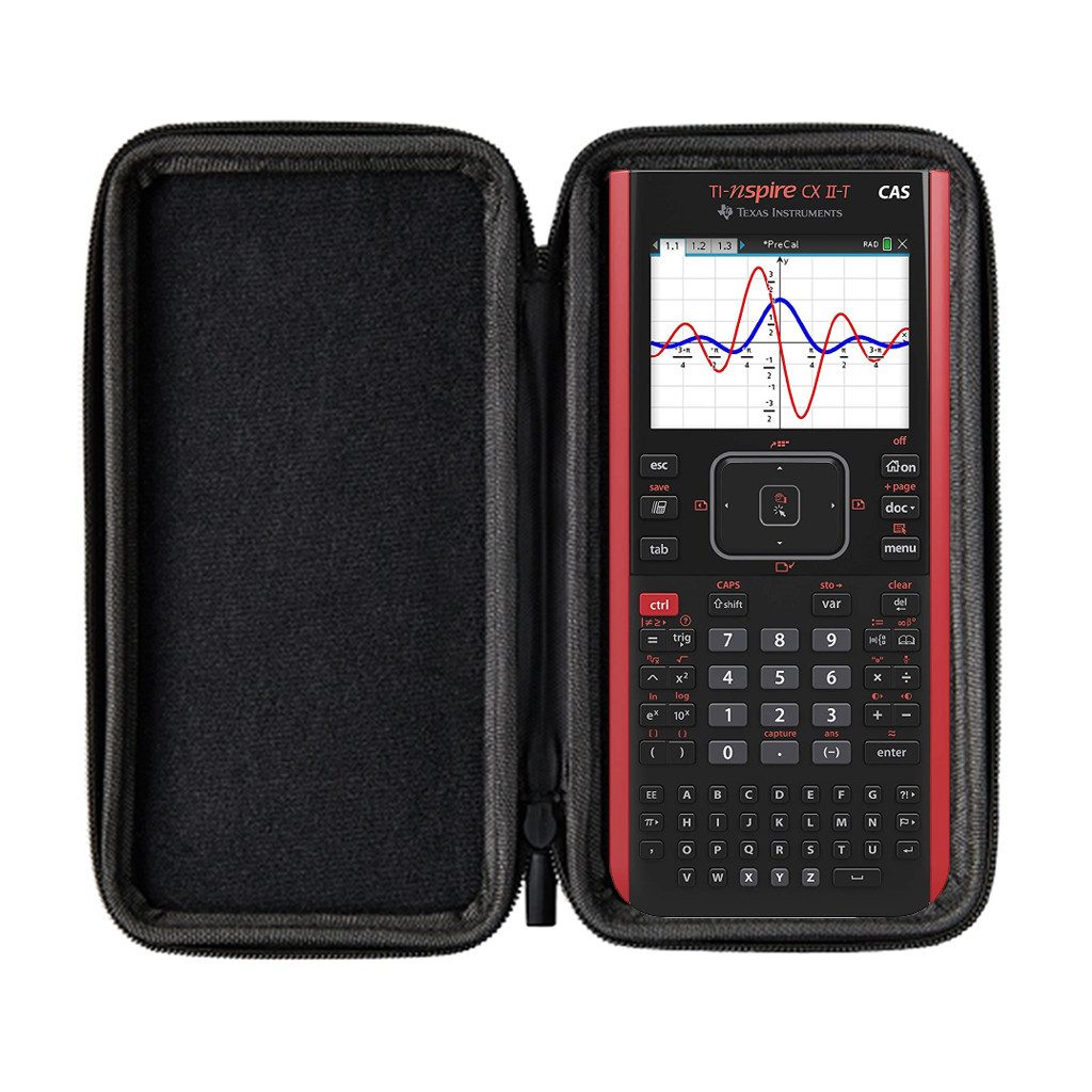 Texas Instruments Taschenrechner TI-Nspire CX II-T CAS inkl. Schutztasche Schwarz & Fachbuch (160 S)