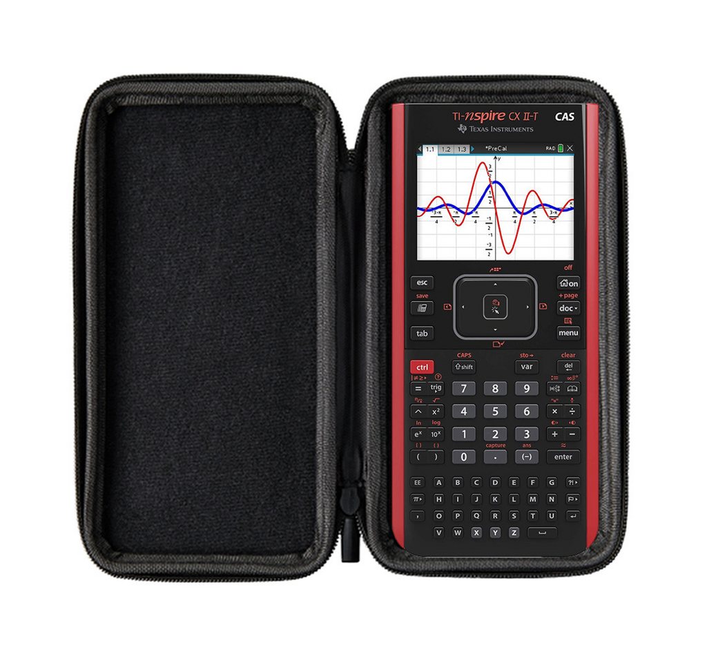 Thumbnail - Texas Instruments Taschenrechner TI-Nspire CX II-T CAS inkl. Schutztasche Schwarz & Fachbuch (160 S)