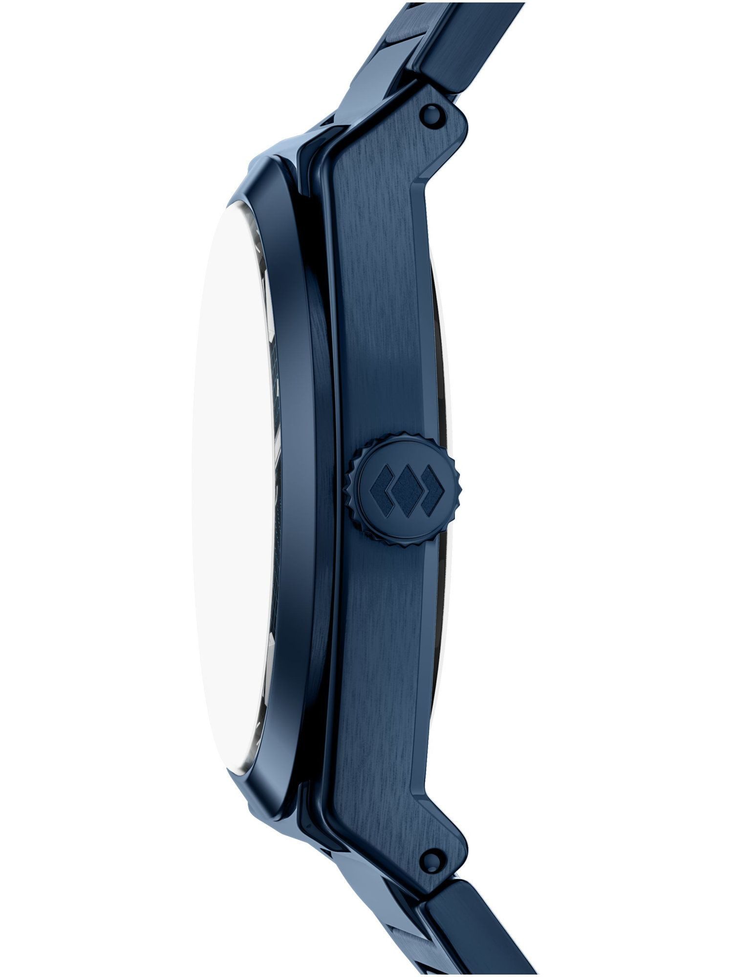 Fossil Quarzuhr FS6169 FS6169, Fossil FS6169 EVERETT Uhr Herrenuhr Edelstahl Datum blau