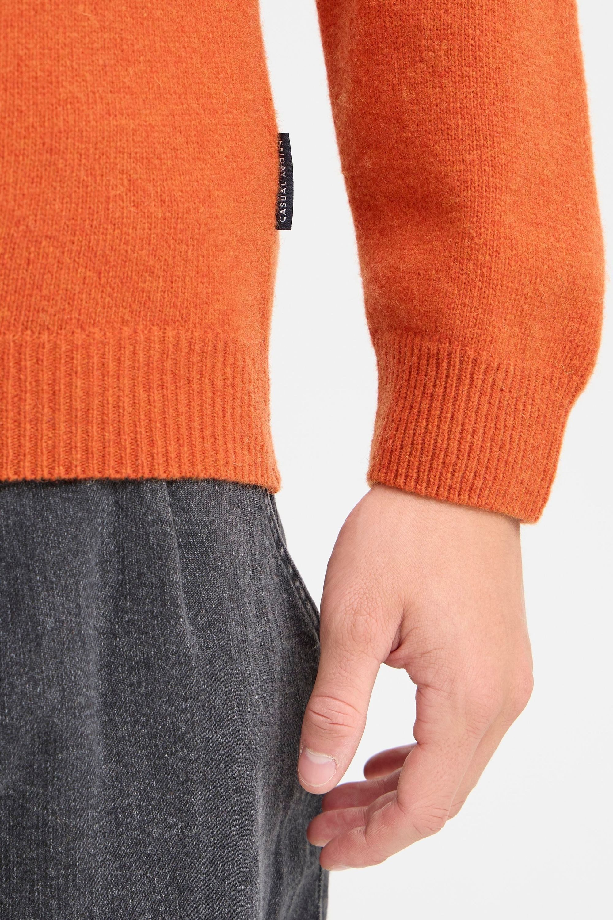 Casual Friday Rundhalspullover CFKarl Modischer Feinstrick-Pullover