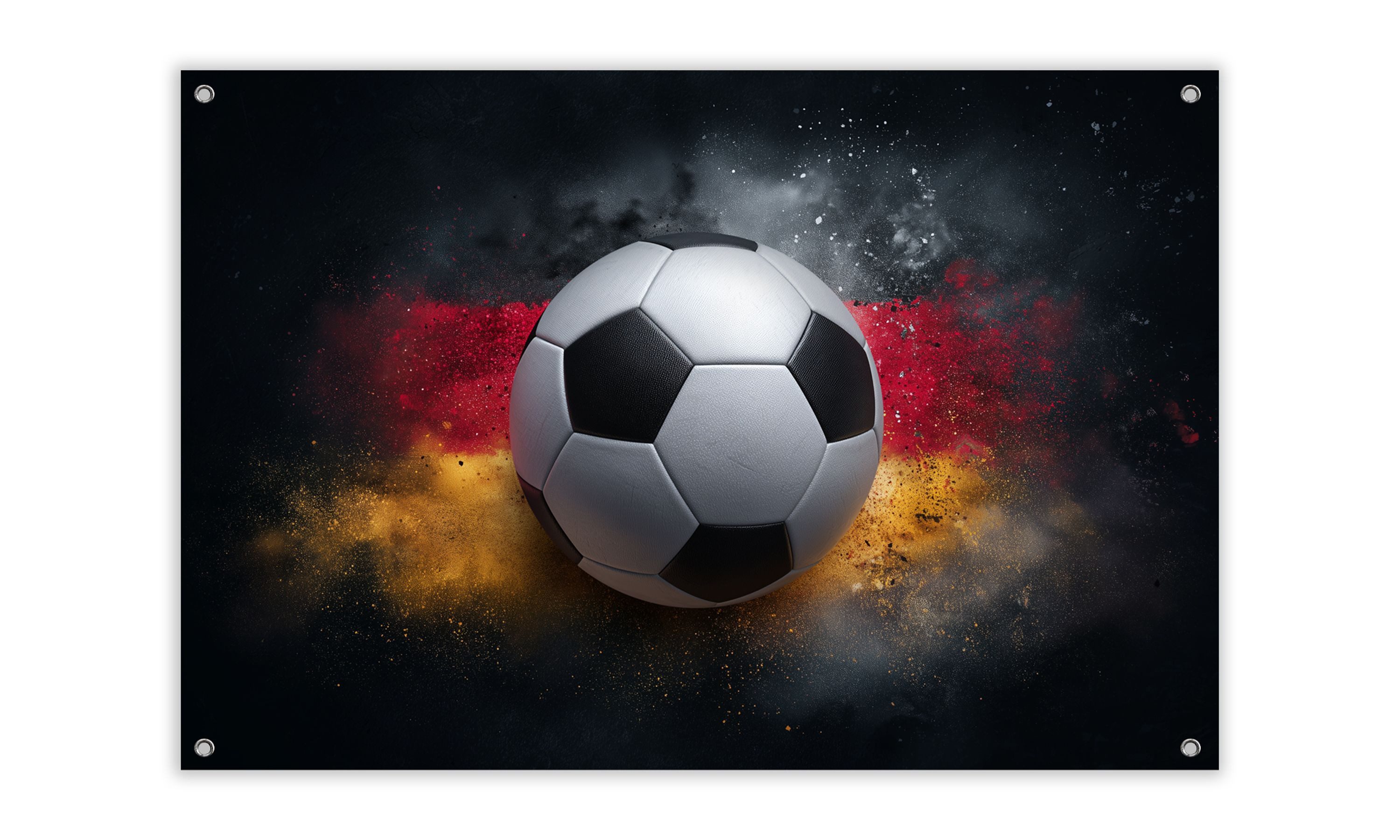 artissimo Poster Garten-Poster 90x60cm Fussball Deutschland Fahne Flagge Outdoor-Deko, Outdoor-Poster: Garten Deko Fußball WM