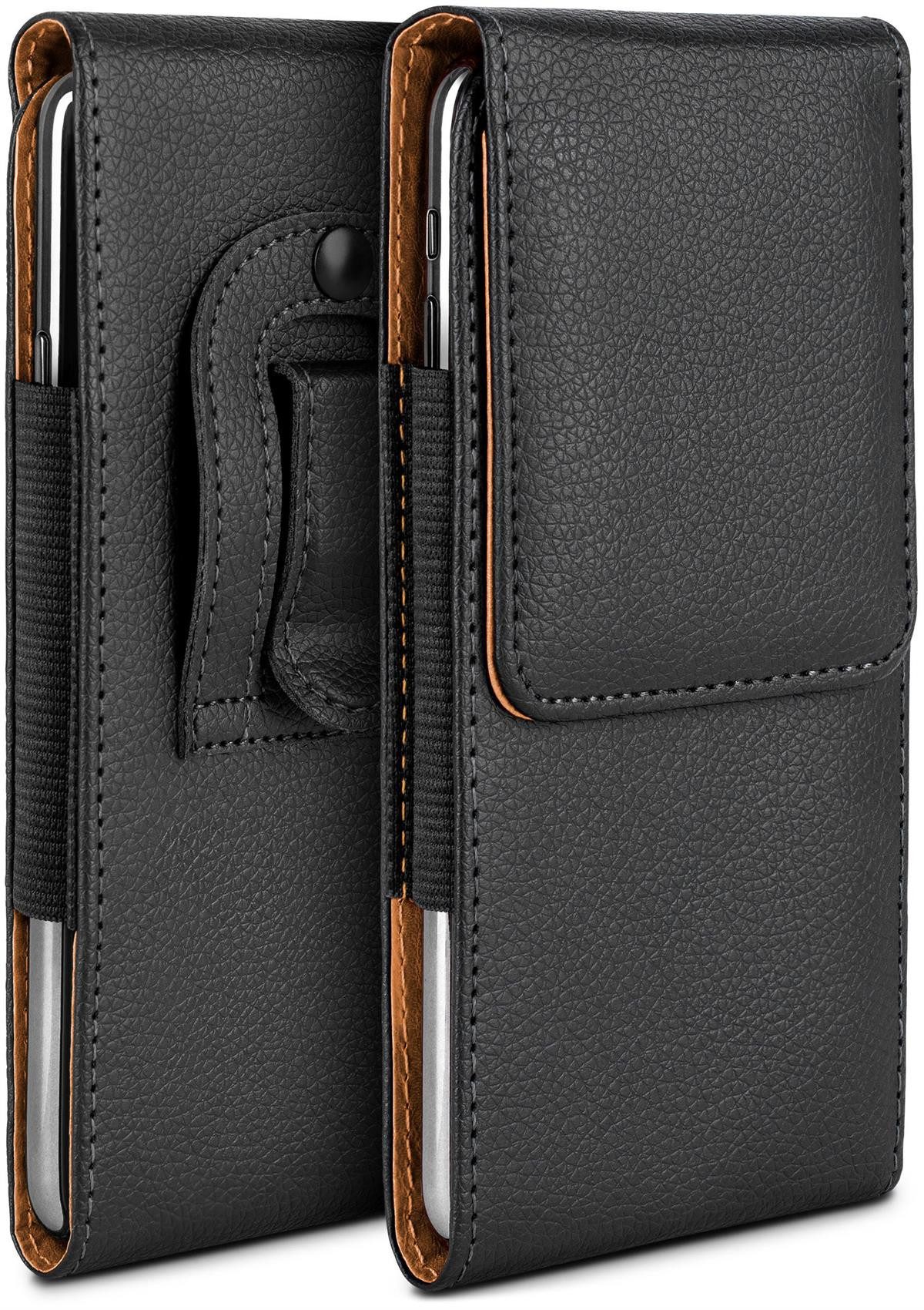 moex Handyhülle moex® Plug Case für Realme 12 Pro Plus 5G, Handy Gürteltasche, 360 Grad Schutz mit Gürtelschlaufe PU Leder Tasche