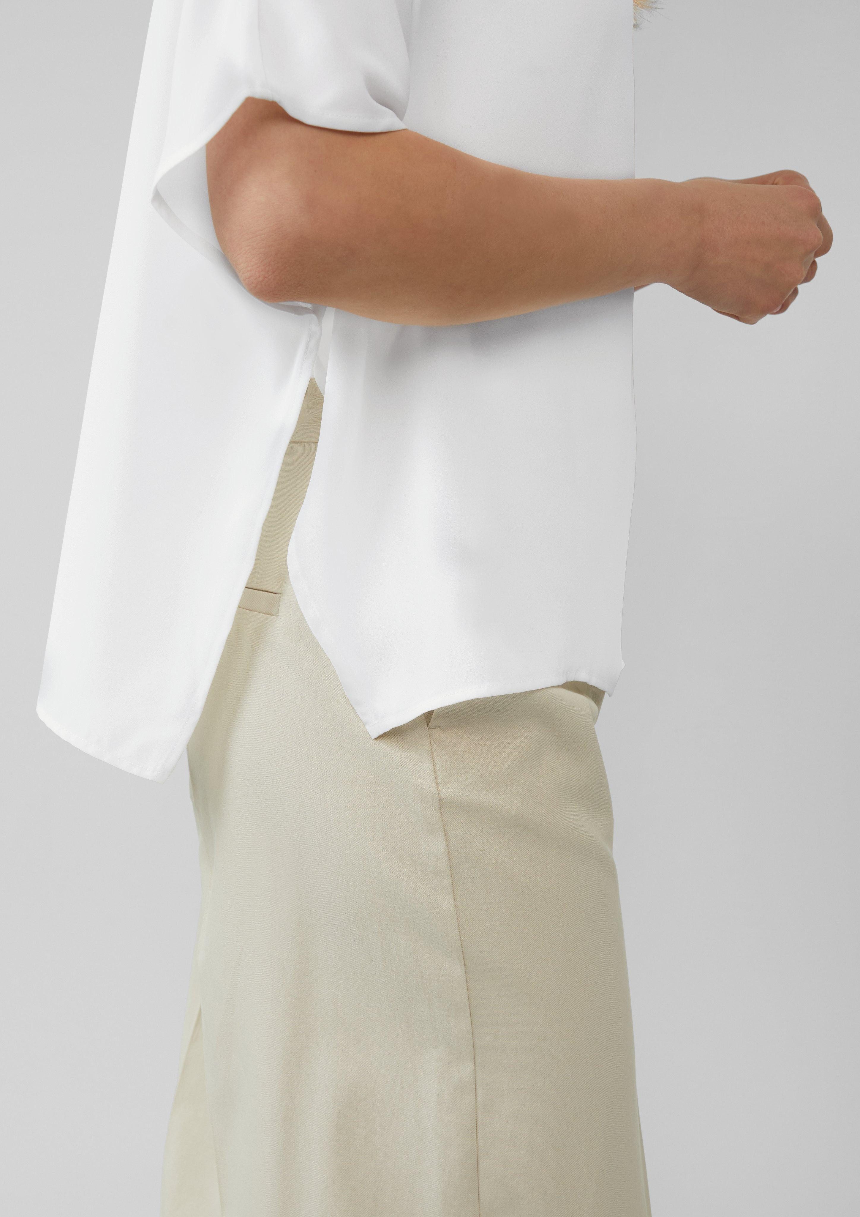 s.Oliver BLACK LABEL Kurzarmshirt Chiffonshirt im günstig online kaufen