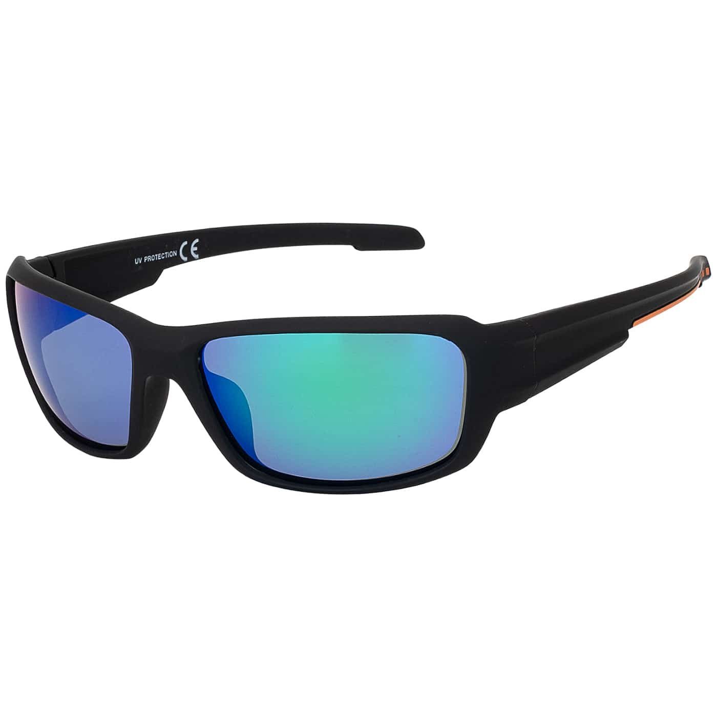 Unisex Sportliche mit blauen Sportbrille Designer schwarzen grünen, und Sonnenbrille, Eyewear BEZLIT Linsen (1-St), roten