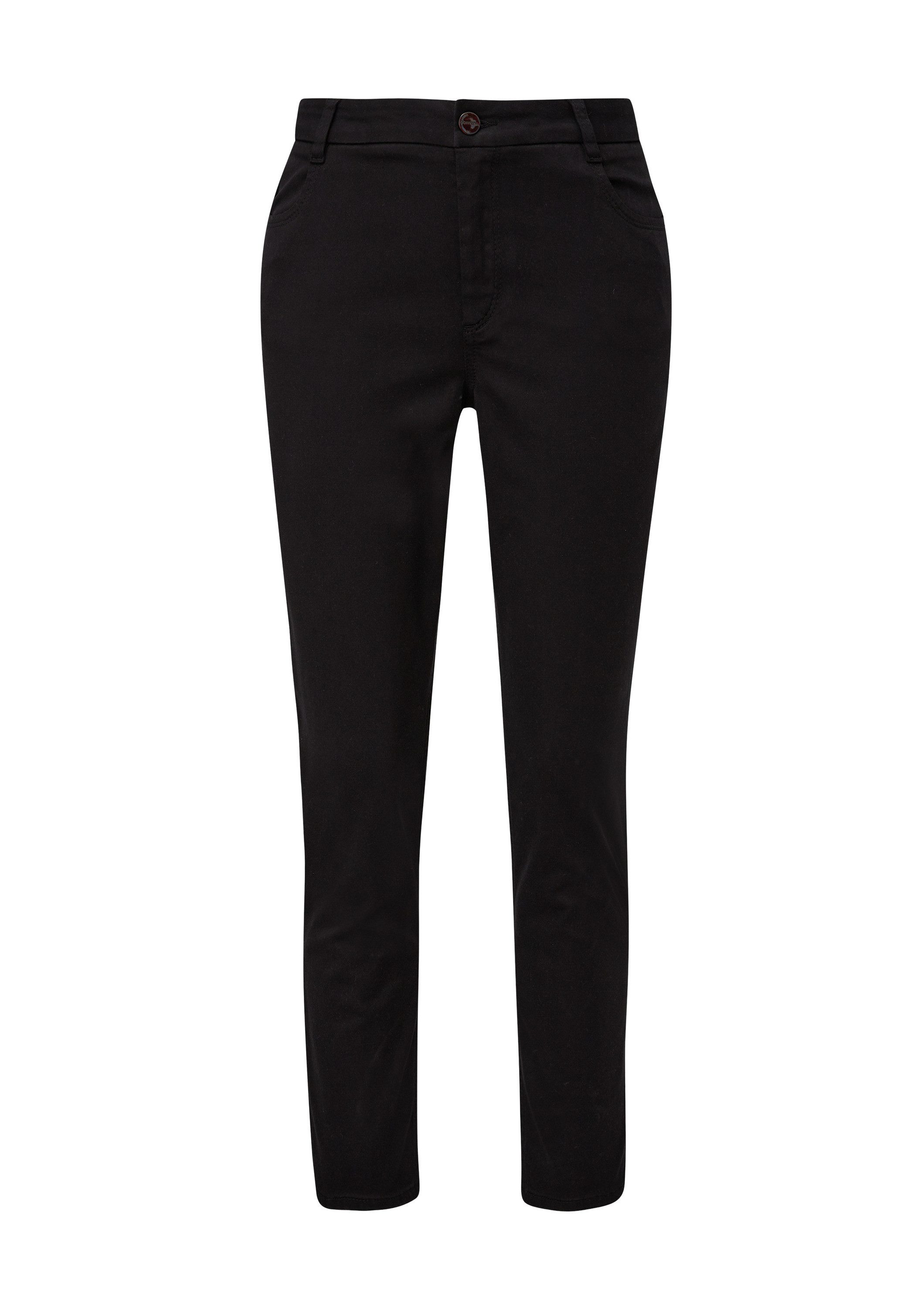 comma Chinos Hose Slim: Satin-Hose aus Lyocellmix