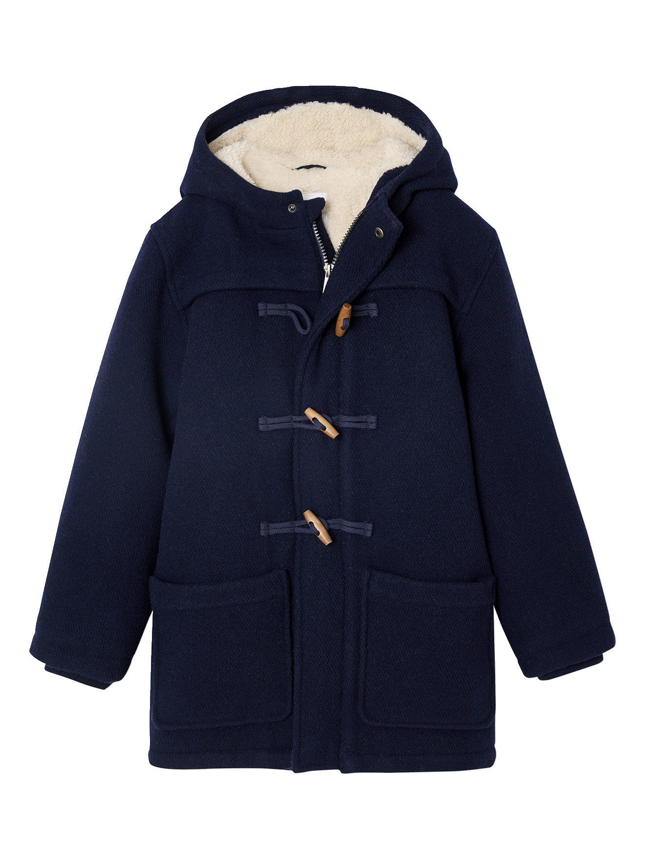 vertbaudet Dufflecoat Jungen Dufflecoat mit Teddyfleece-Futter