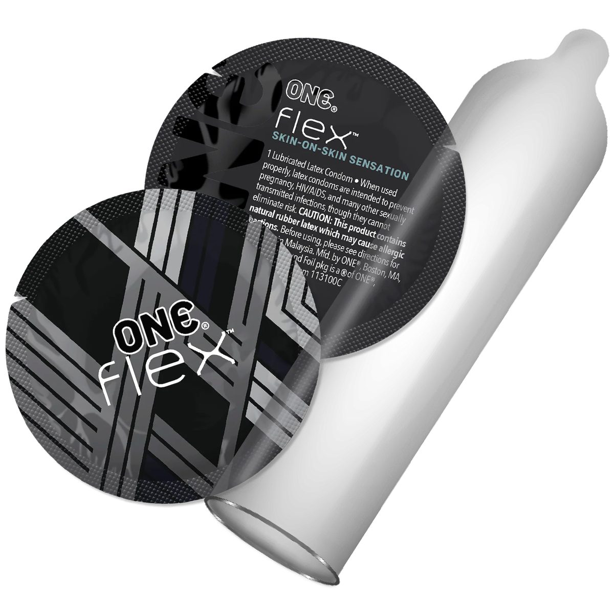 ONE Kondome Flex (Enhanced with Graphene) Packung mit, 10 St., dünne und reißfeste Kondome mit Graphen-Latex, vegan & ohne schädliche Inhaltsstoffe