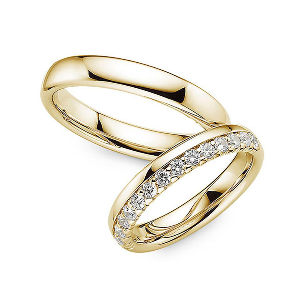 Phönix Trauring Schmuck Geschenk Partnerring Ehering Goldring, Made in Germany - wahlweise mit oder ohne Zirkonia