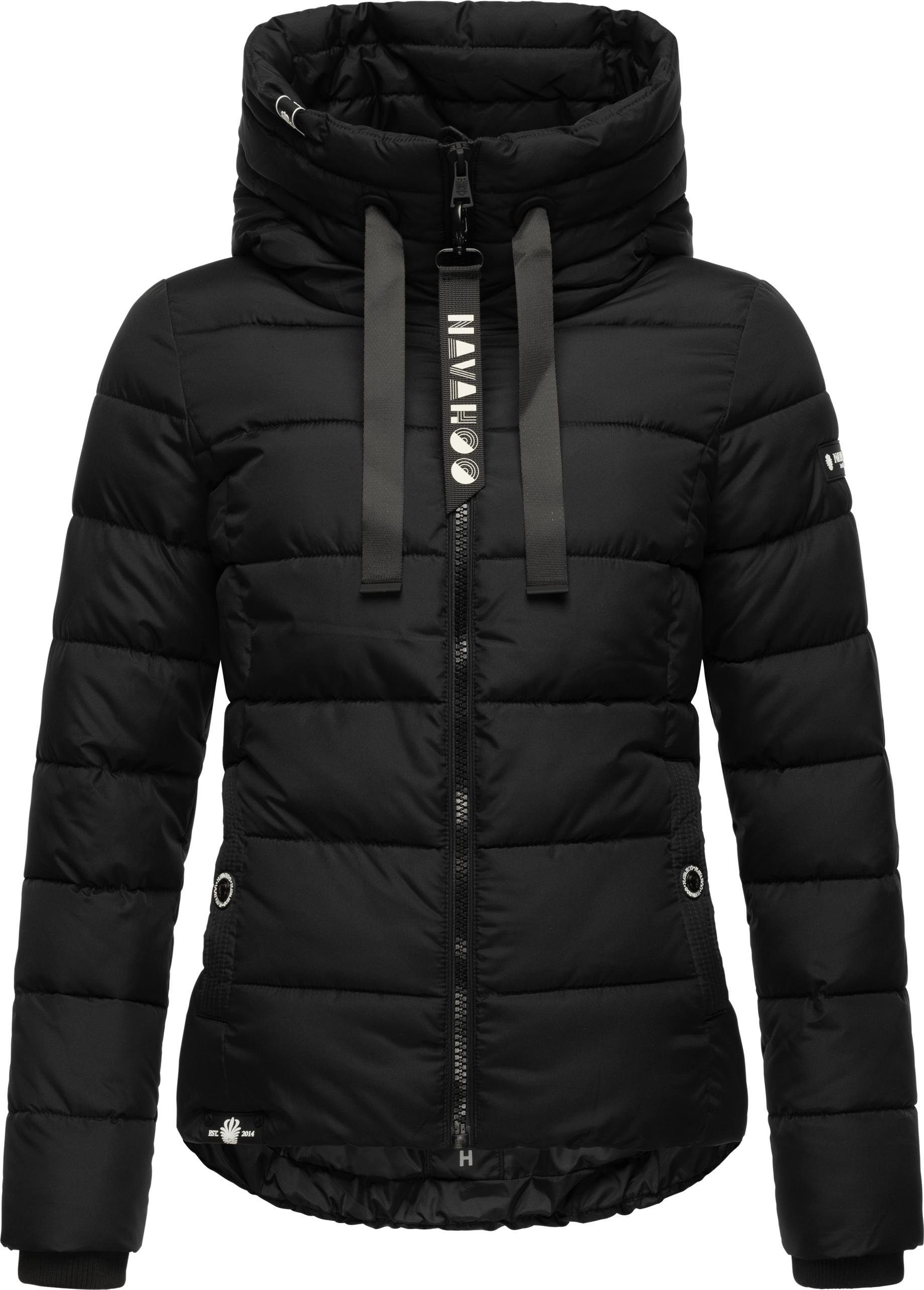 Navahoo Steppjacke Amayaa stylische Damen Winterjacke mit coolen Applikationen