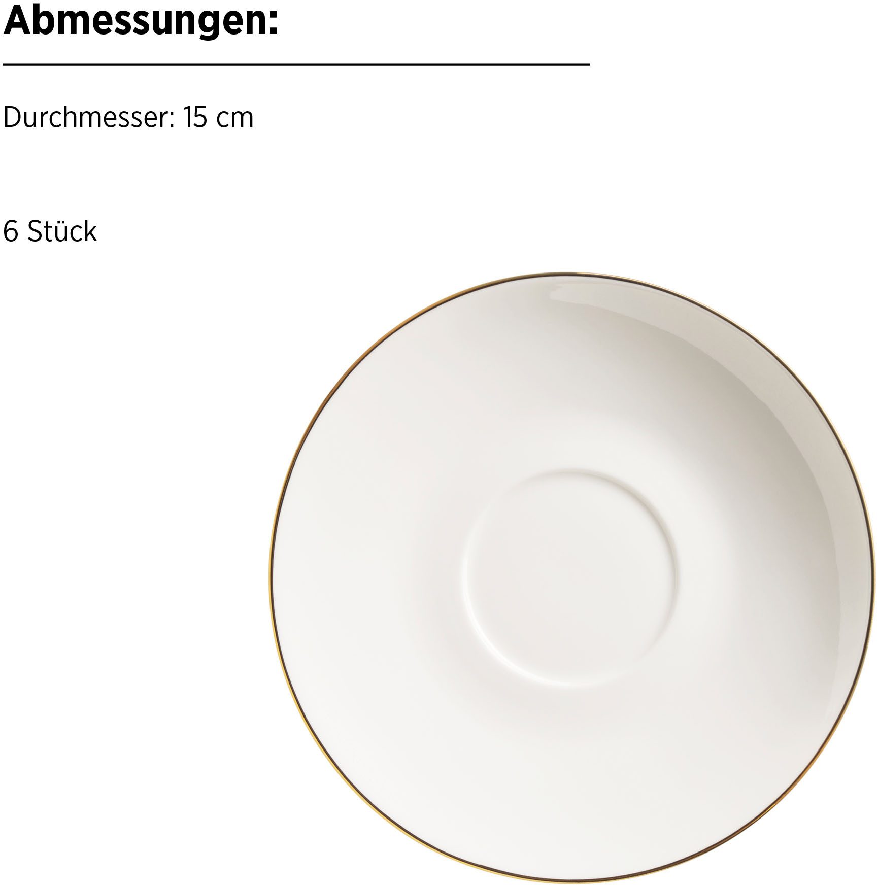 MÄSER Kaffeeservice Felise (18-tlg), 6 Personen, Porzellan, mit modernem Touch, mikrowellen- und spülmaschinengeeignet – Bild 3 von 4