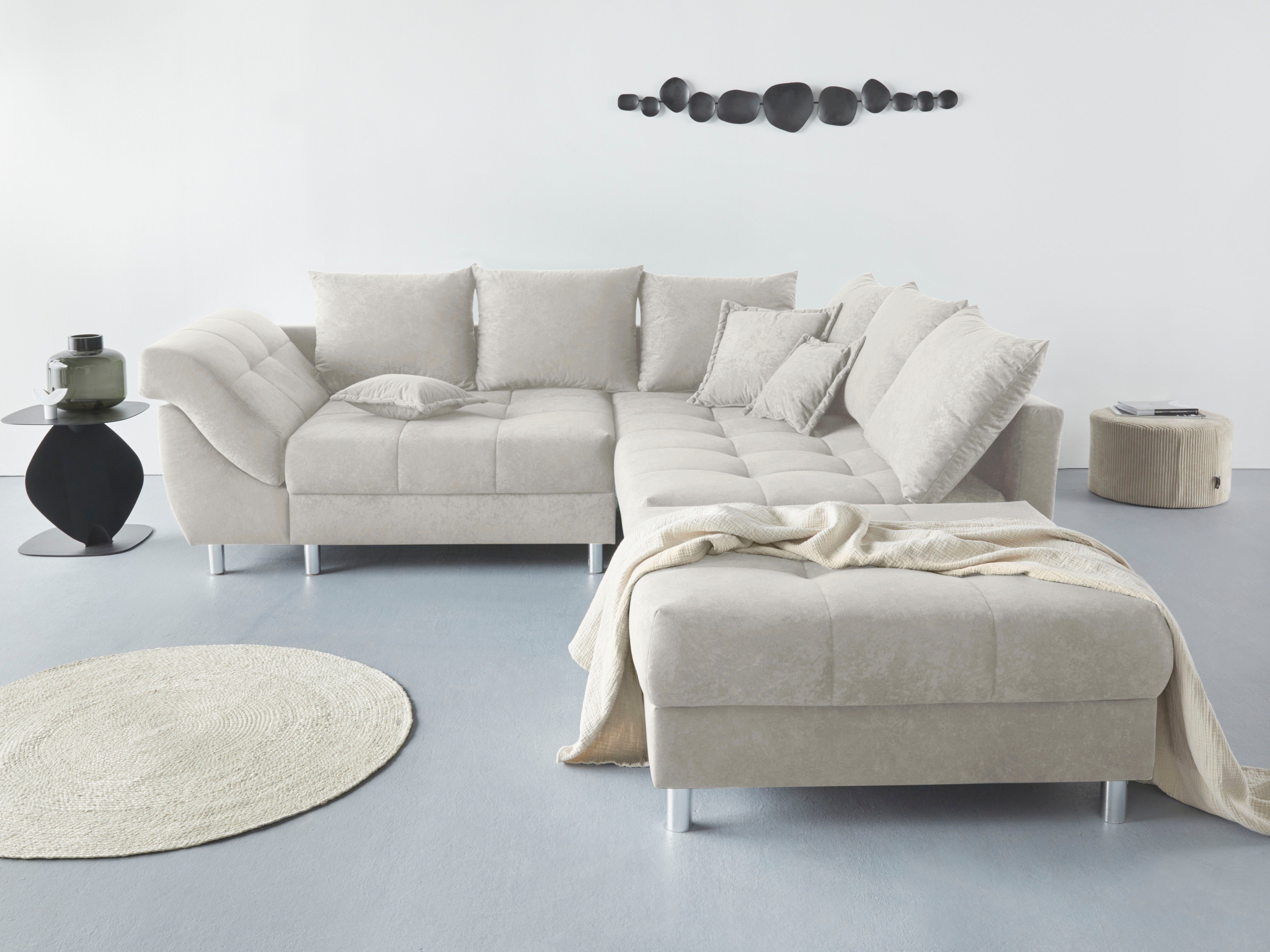 COLLECTION AB Polstergarnitur Joseli, (Spar-Set), Ecksofa und Hocker, Recamiere links oder rechts montierbar | Couchgarnituren