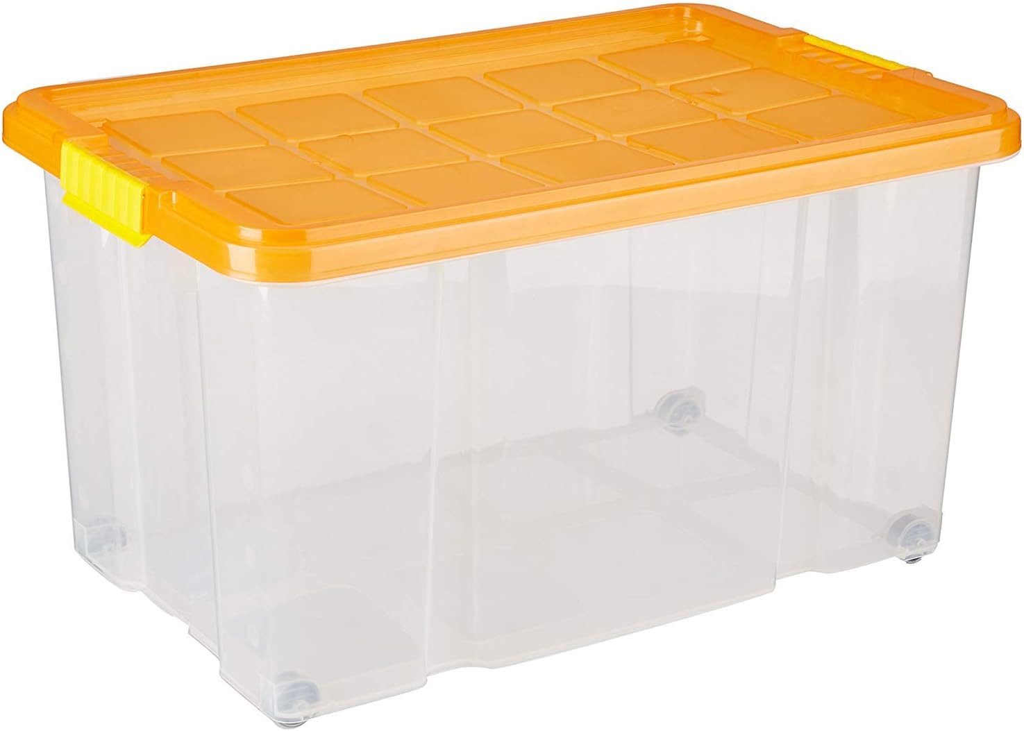 WieWin Stapelbox Eurobox mit Deckel 60 X 40 X 33 cm 366100, Farblich Sortiert 55 Liter