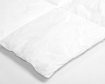 Daunenbettdecke, SLEEPTIME SINGLE BETTDECKE Weiß Samt Daunen, Sitheim-Europe, Füllung: Die Bettdecke ist mit 85% Entenfedern und 15% Entendaunen gefüllt.