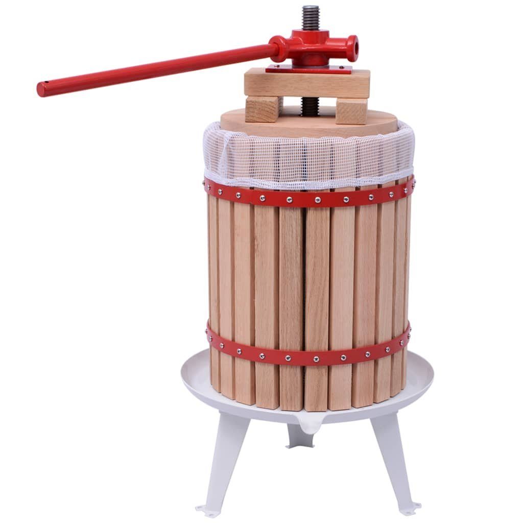 vidaXL Obstpresse 2-tlg. Obst- & Weinpresse und Mühle-Set, Holz