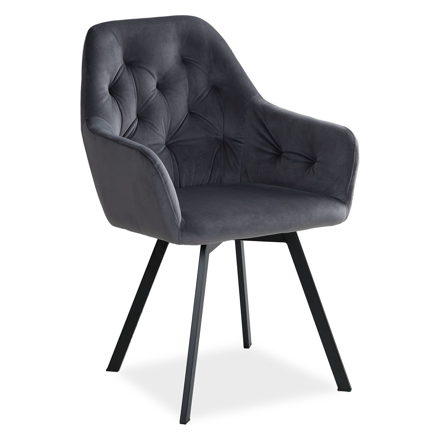 Polsterstuhl Polstersessel Stühle Küche Esszimmerstuhl Esszimmer Armlehne Metall