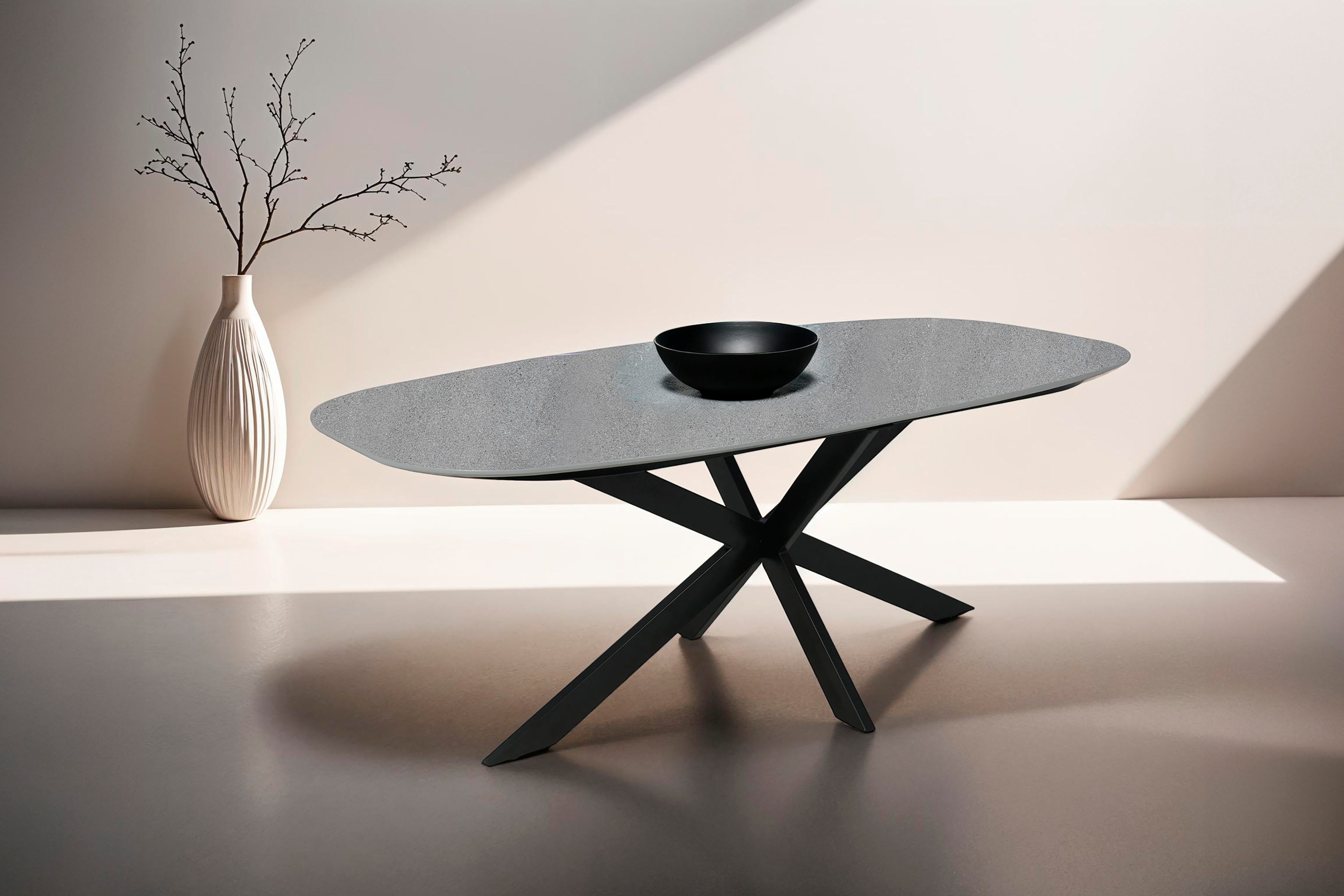 byLIVING Esstisch Oval, in Bootsform, Tischplatte günstig online kaufen