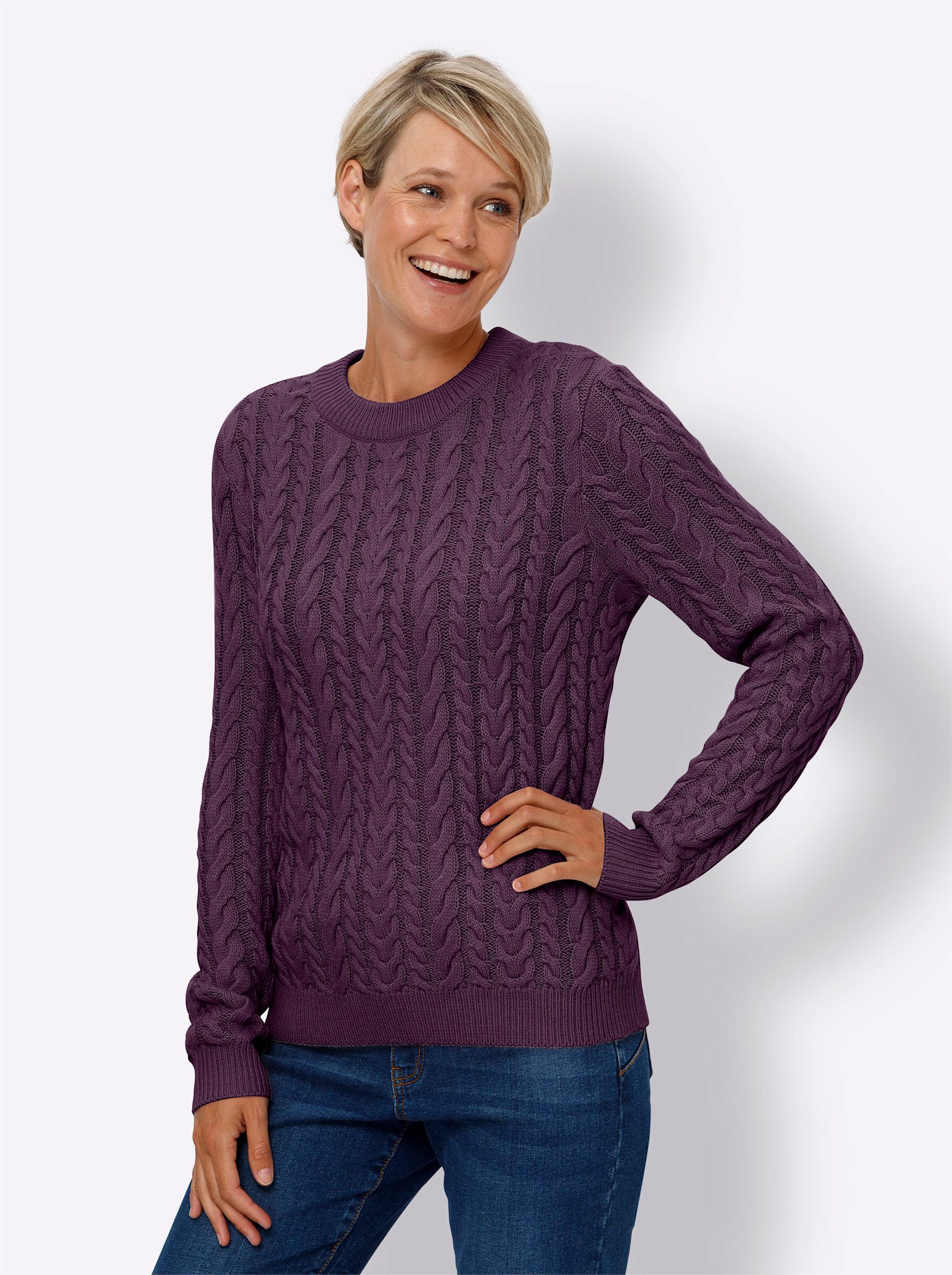 Sieh an! Strickpullover Langarm-Pullover günstig online kaufen
