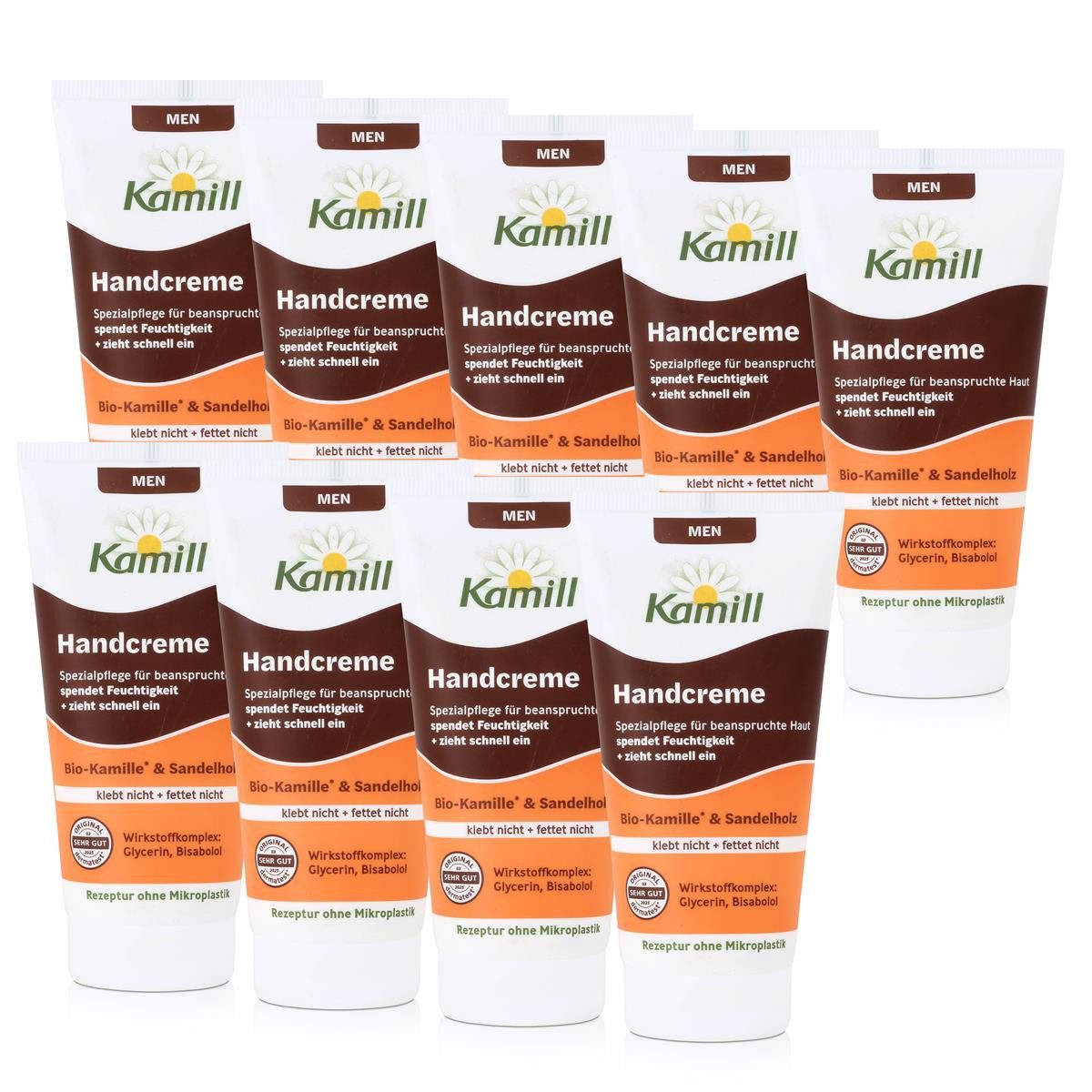 Kamill Hautcreme Kamill Men Handcreme Bio-Kamille & Sandelholz 75ml (9er Pack)