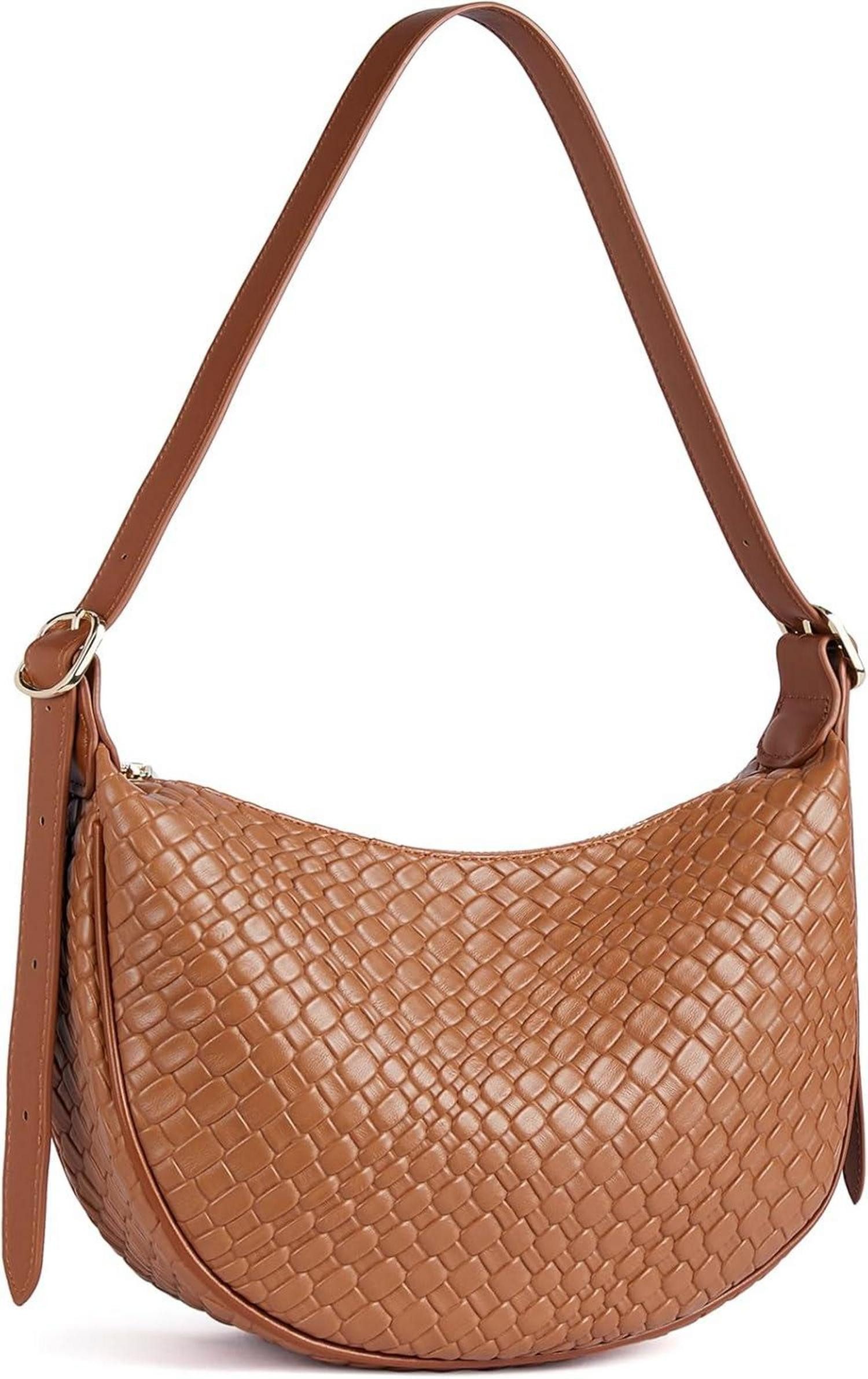 LuxusKollektion Schultertasche Damen Handtasche Geflochtene Umhängetasche Schultertasche Braun