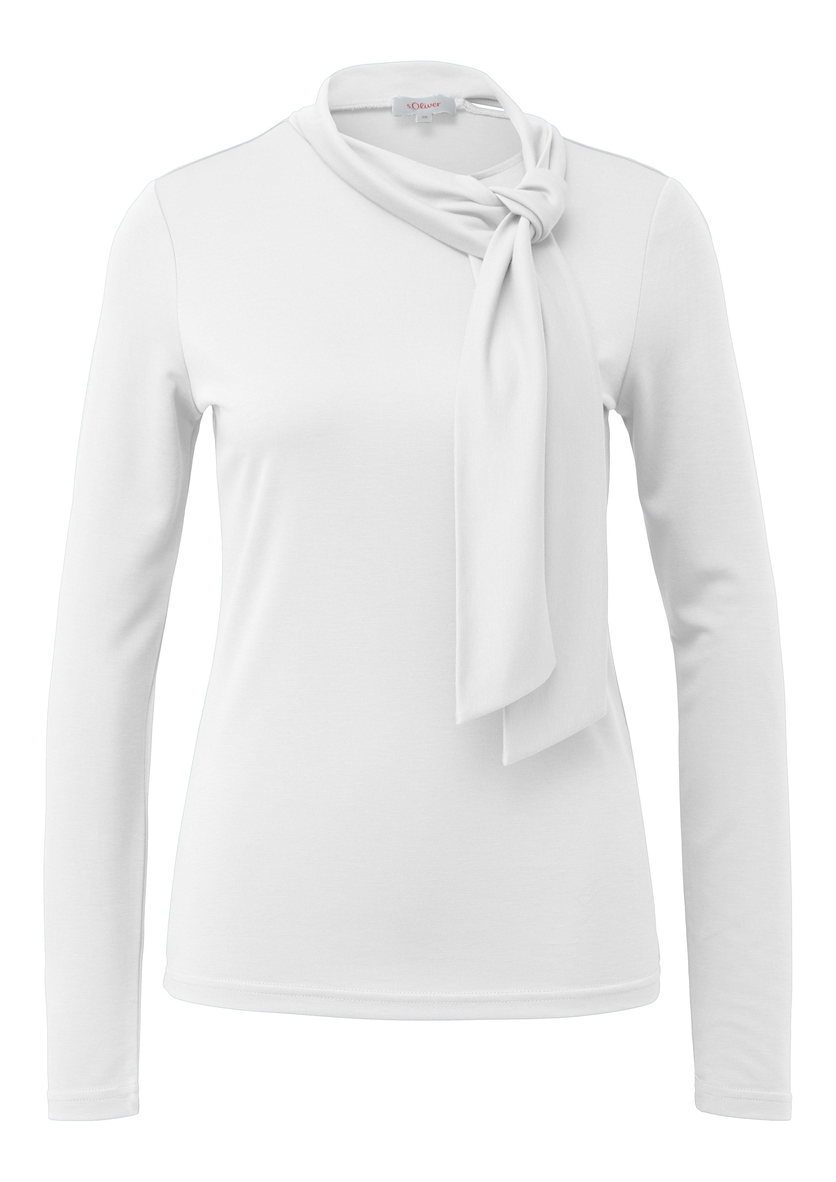 s.Oliver Langarmshirt mit dekorativer Schleife günstig online kaufen