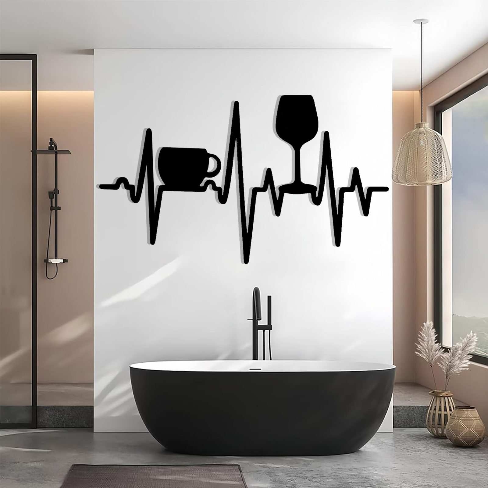 Jumpeak Wanddekoobjekt EKG Metall Kunst Wanddekoration, günstig online kaufen