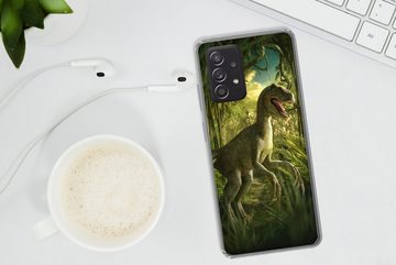 MuchoWow Handyhülle Dinosaurier - Pflanzen - Grün - Illustration - Kinder - Jungen, Phone Case, Handyhülle Samsung Galaxy A53, Silikon, Schutzhülle