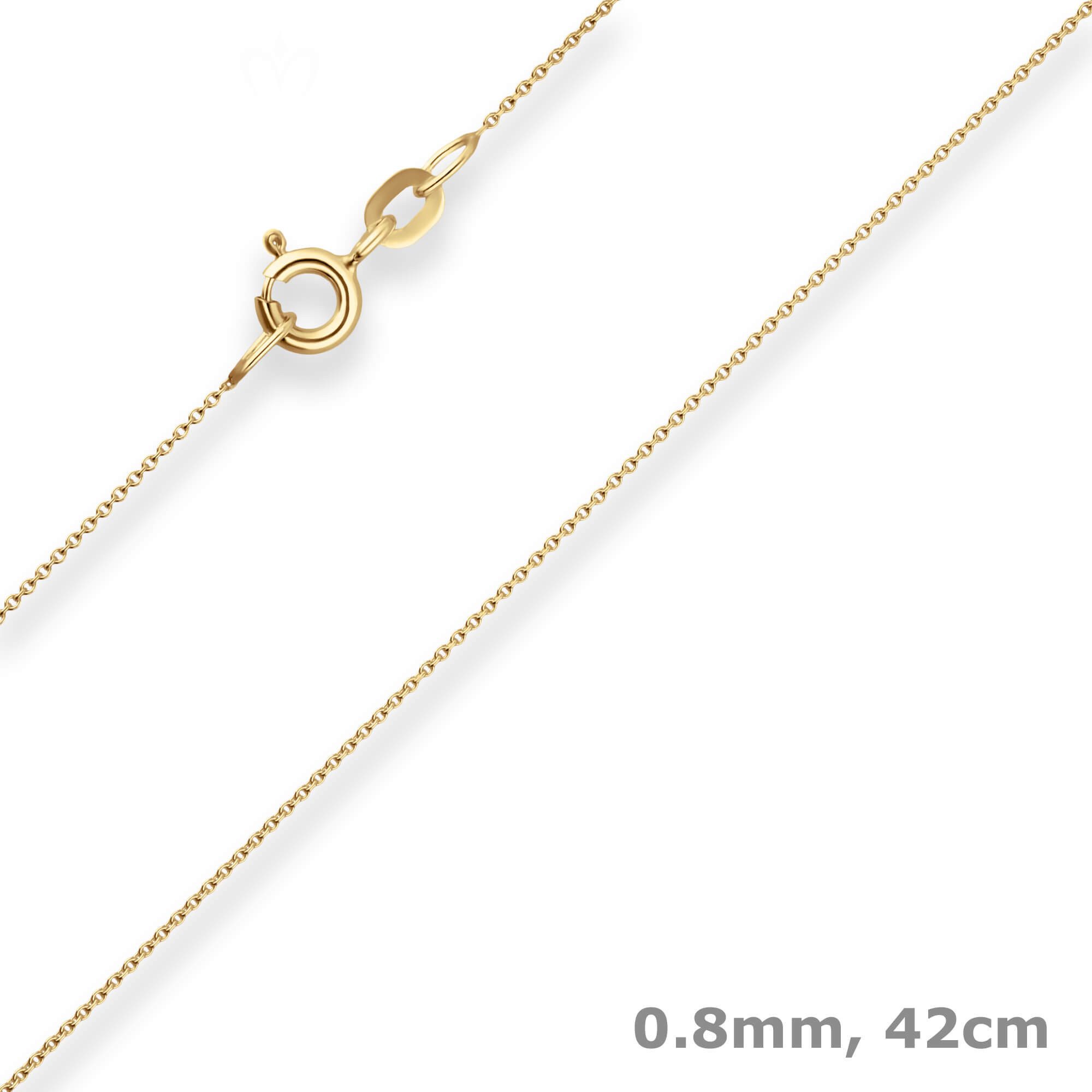 Goldkette 0,8mm Rund-Ankerkette aus 750 Gelbgold 42cm