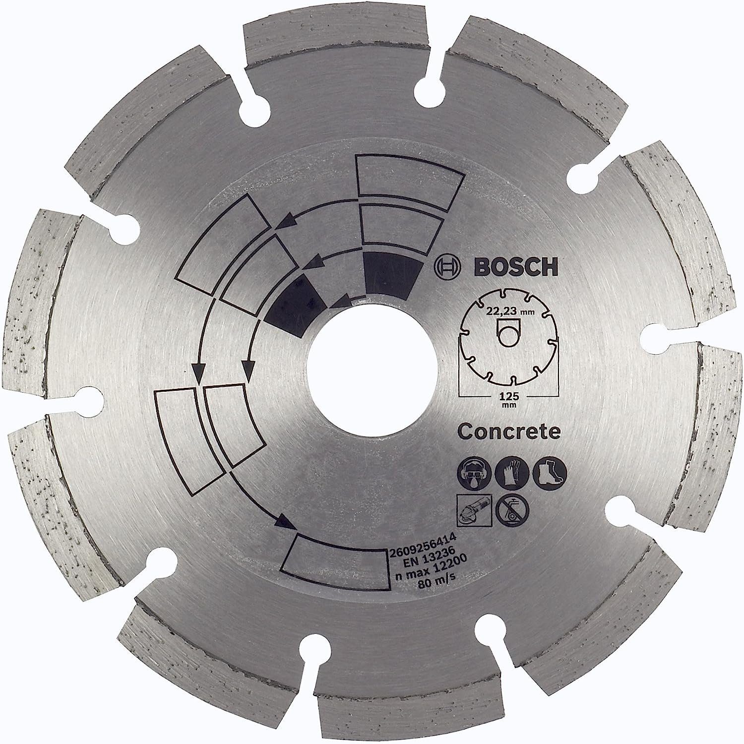 BOSCH Bohrfutter Bosch 2609256414 DIY Diamanttrennscheibe Beton Top Beton/Granit, 125
