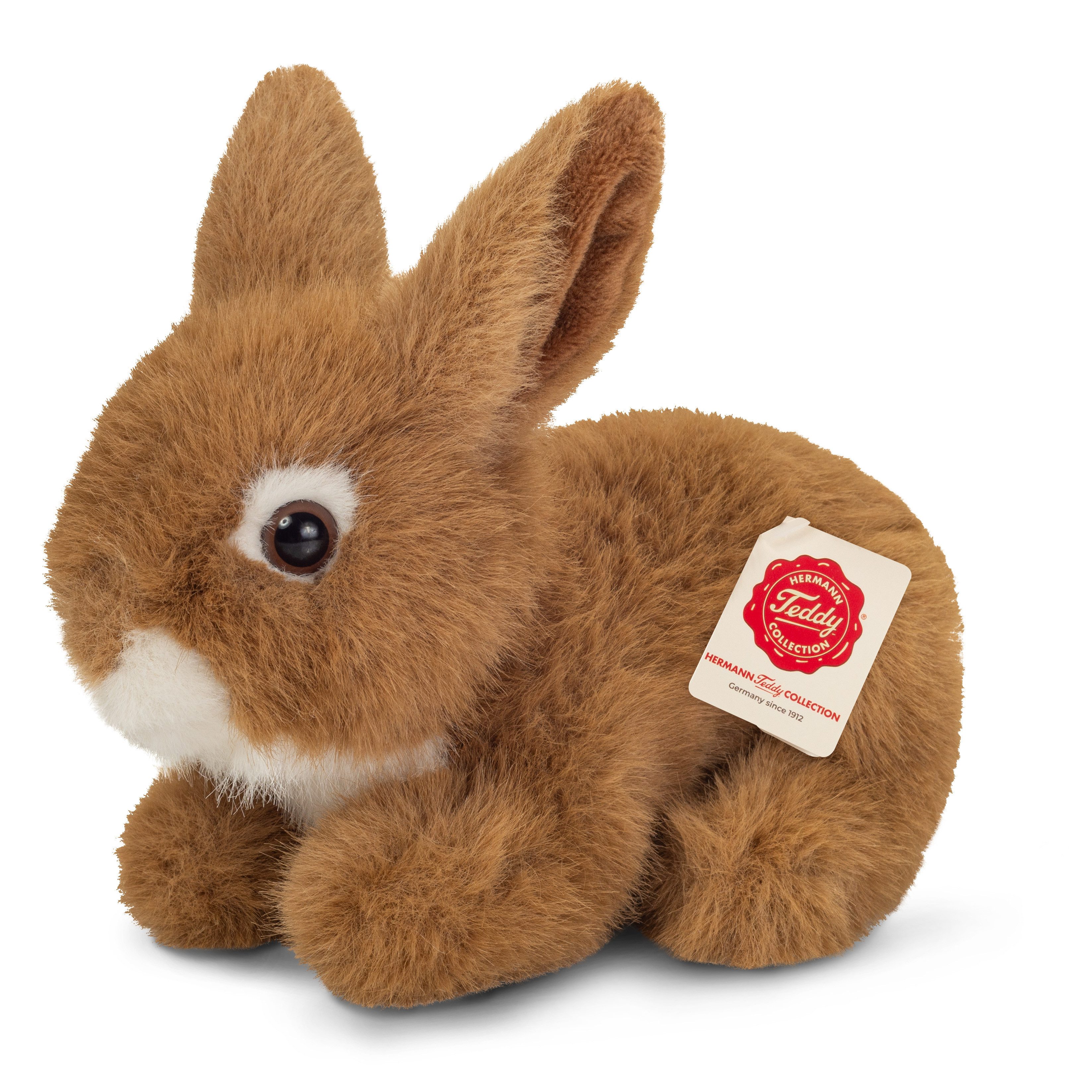 Teddy Hermann® Kuscheltier Hase, sitzend, braun, 17 cm, zum Teil aus recyceltem Material