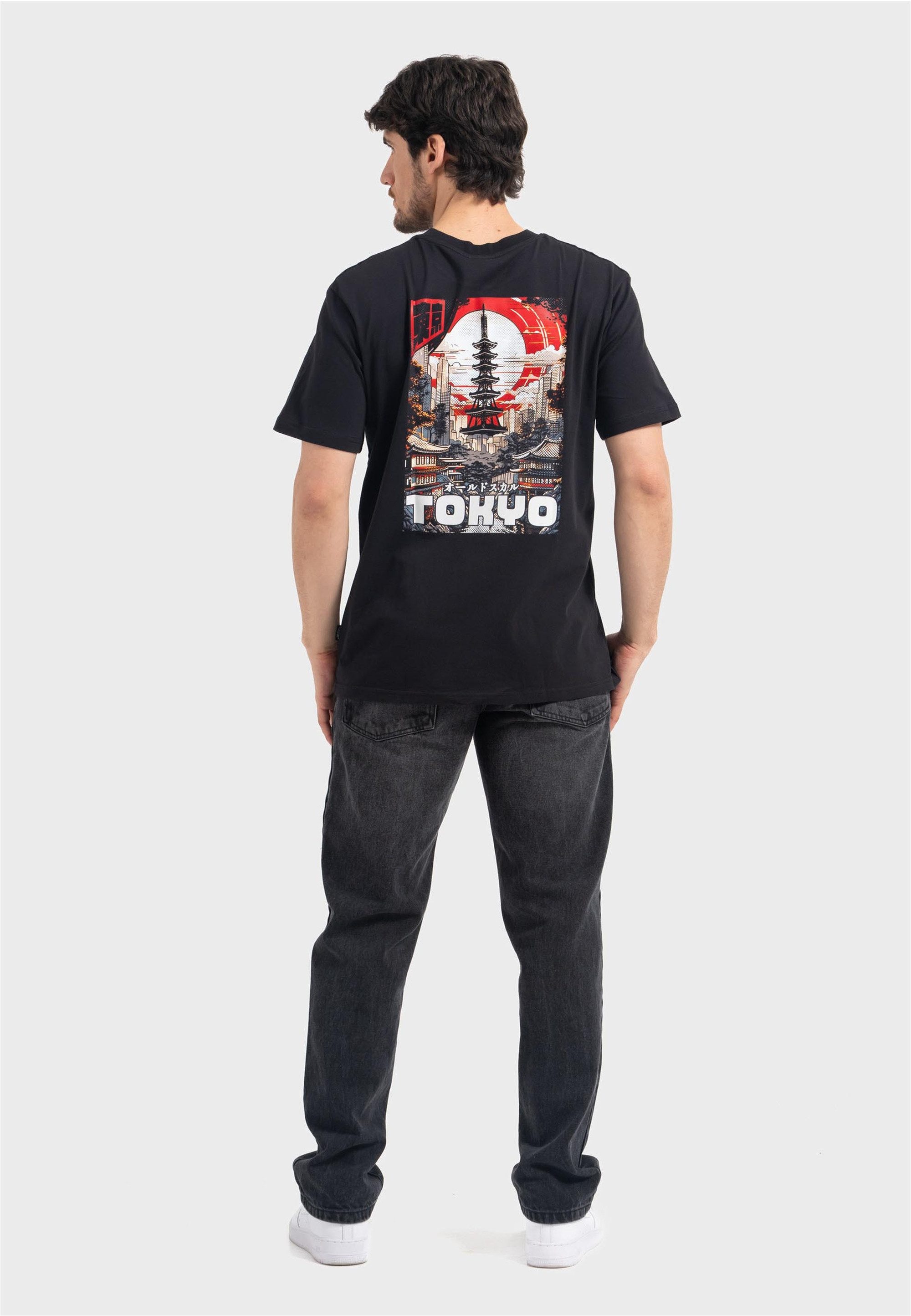 Oldskull T-Shirt Tokyo Skyline Manga Graphic günstig online kaufen