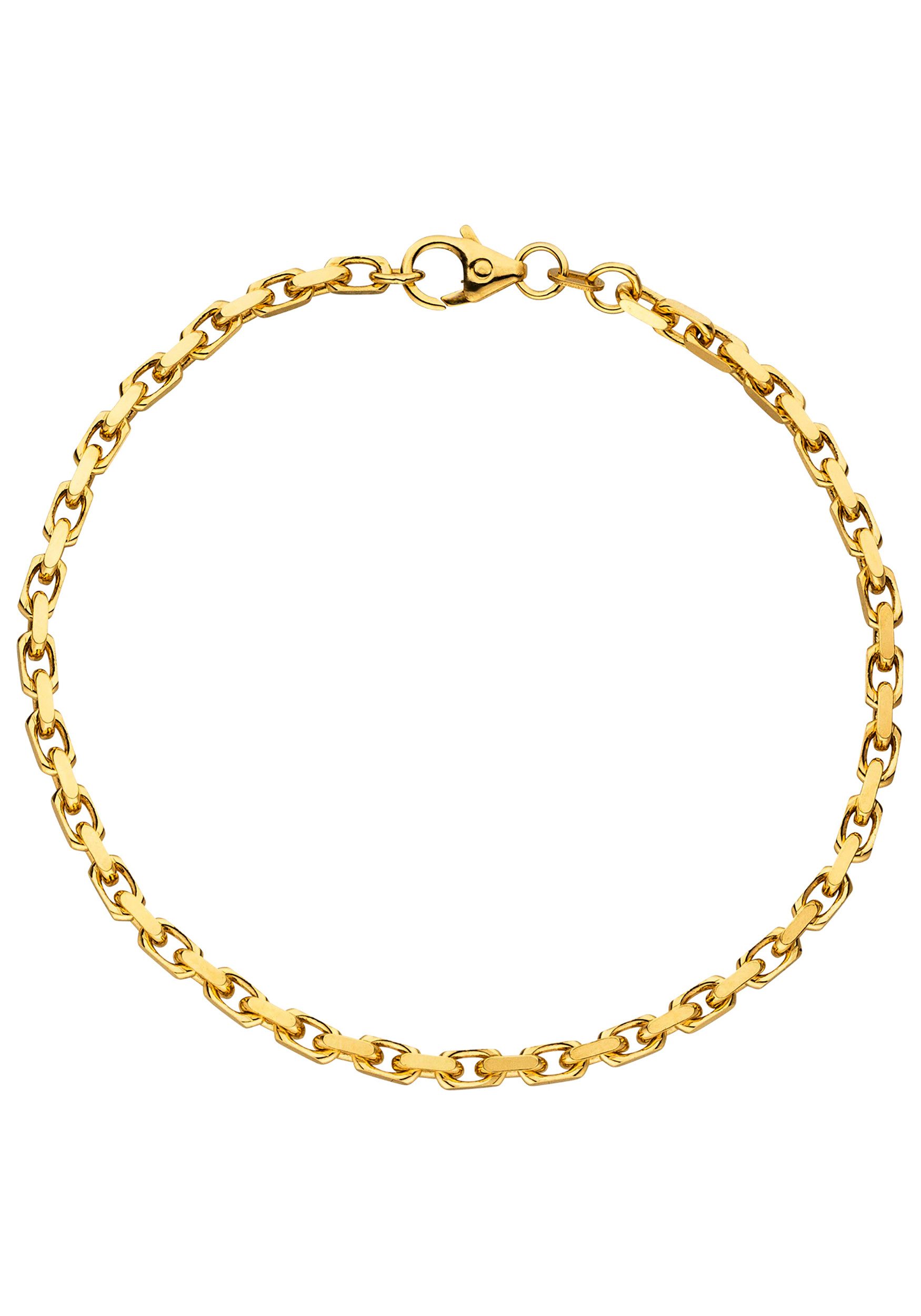 JOBO Goldarmband Ankerarmband 3 mm, 333 Gold diamantiert 21 cm