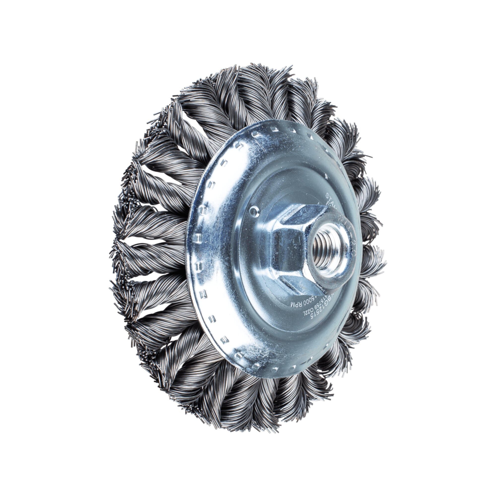 Pferd Kegelbürsten-Aufsatz PFERD TOOLS COMBITWIST Kegelbürste gezopft KBG Ø 125x15 mm M14 Stahl-D
