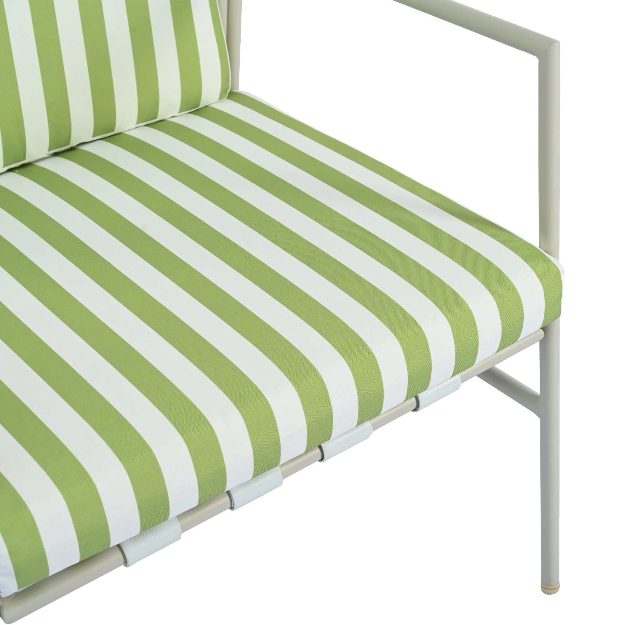 Gartenlounge-Set, (5-tlg., Gartengarnitur mit Kissen, 2-Sitzer-Sofa, 2 Sessel, 2 Tisch), Sitzgarnitur für 4 Personen, Gartenmöbel Set aus Stahl, Loungeset