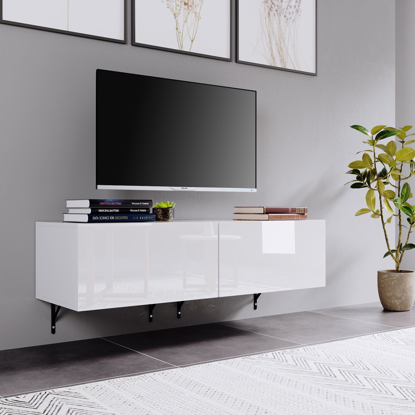 Homfa Lowboard (Breite 120cm/240cm Wei), Hängeschrank Lowboard TV-Schrank  Hängeboard TV Board hängend online kaufen | OTTO