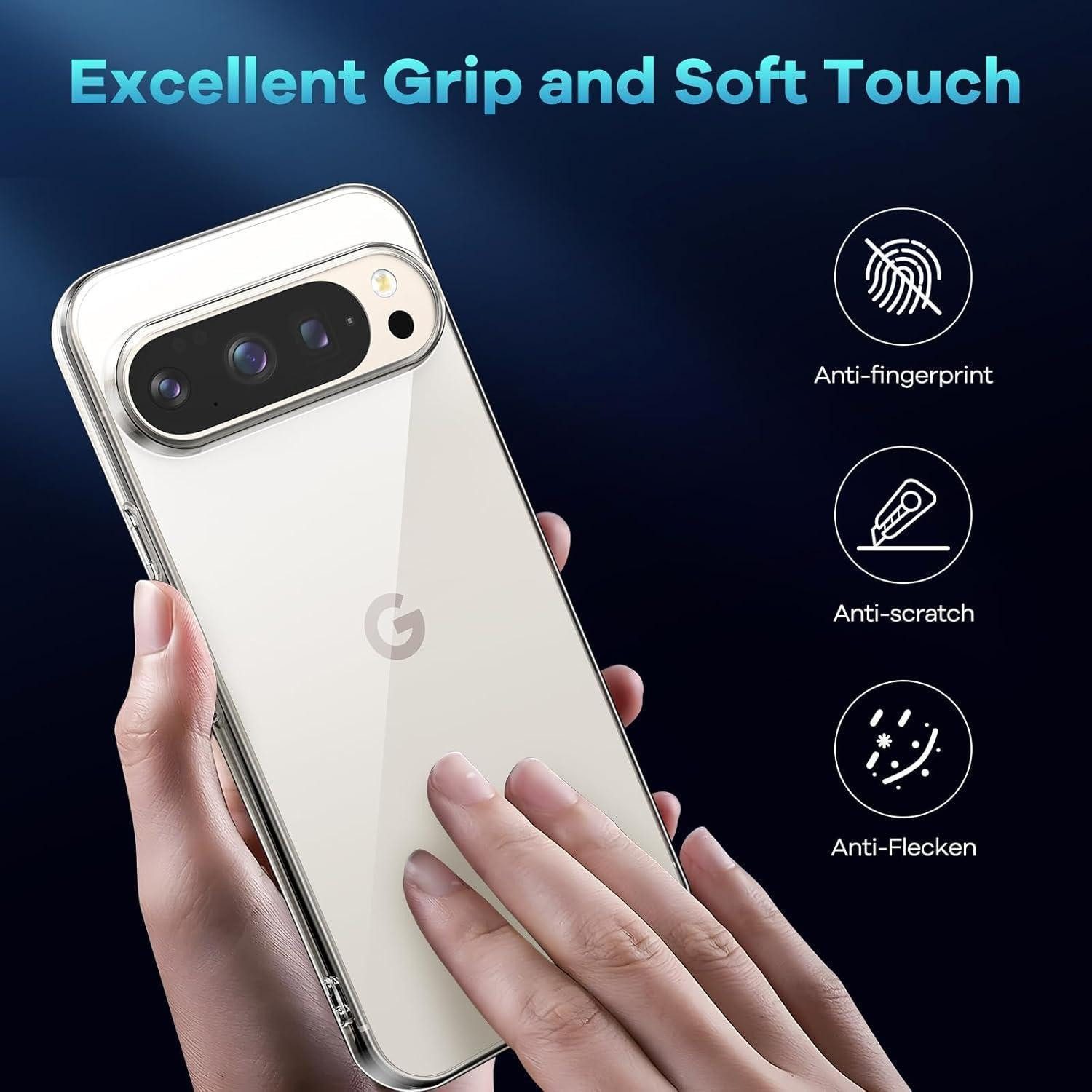 LuxusKollektion Handyhülle Handyhülle Google Pixel 9 Pro XL Panzer Schutz Glas Transparent