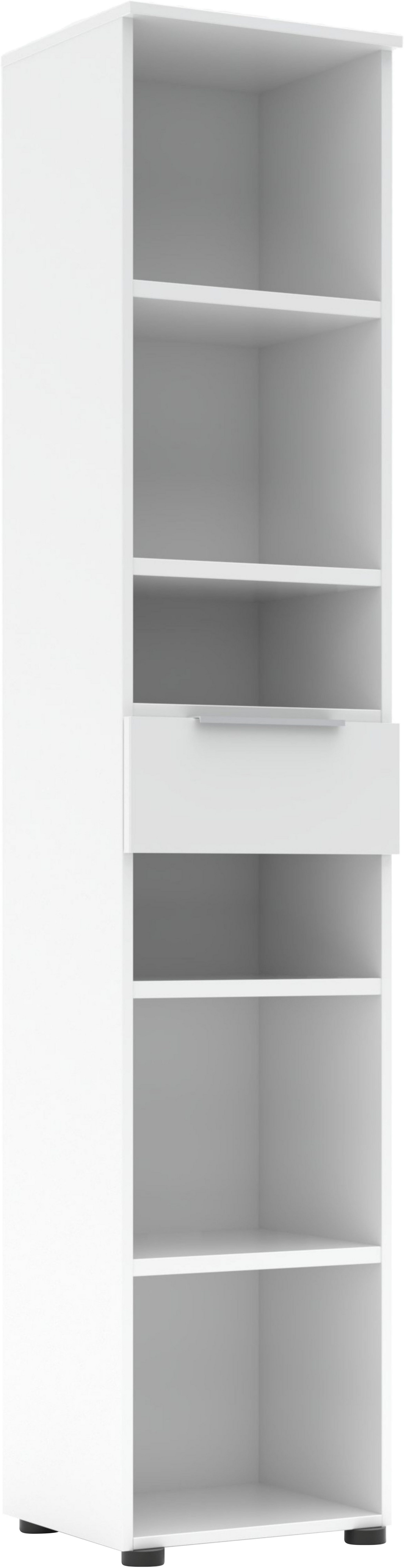Innostyle Aktenregal Büroregal Santorin, 40x 198x 38 cm (B/H/T), 1-tlg., 1 Schubkasten, 6 offene Fächer, Softclose, Metallgriff