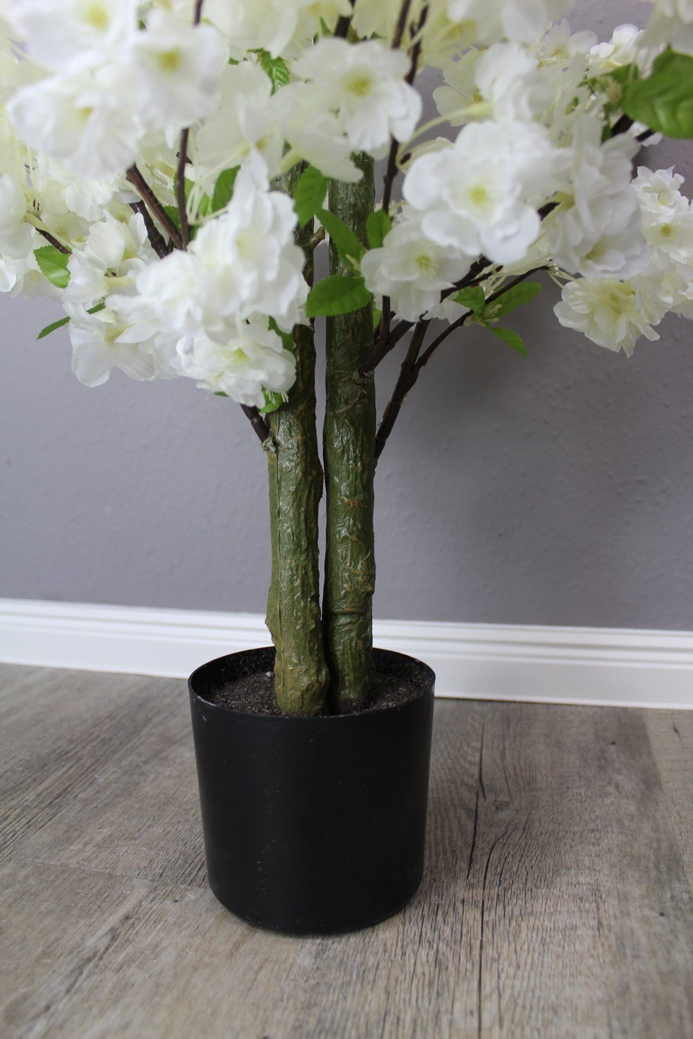 Kunstpflanze künstliche Kirschblüte Kunstbaum Zimmerpflanze Deko Kirschblütenbaum, Arnusa, Höhe 80 cm, fertig im Topf in Rosa oder Weiß