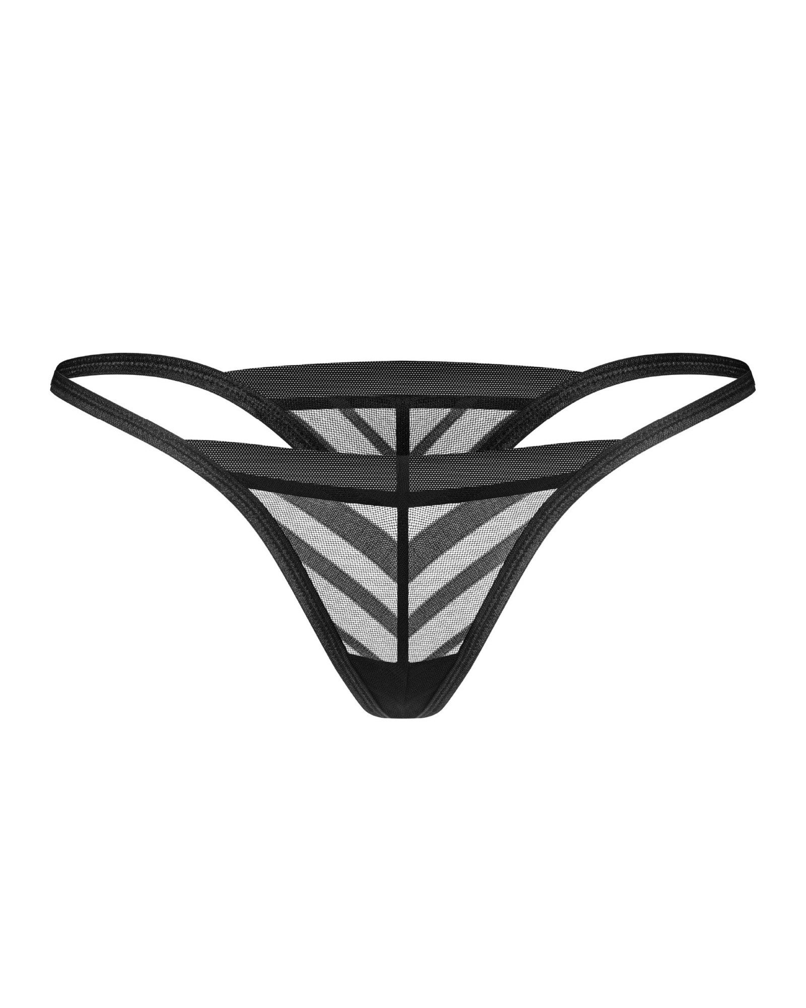 String Lune Bellis String transparent gestreift - schwarz