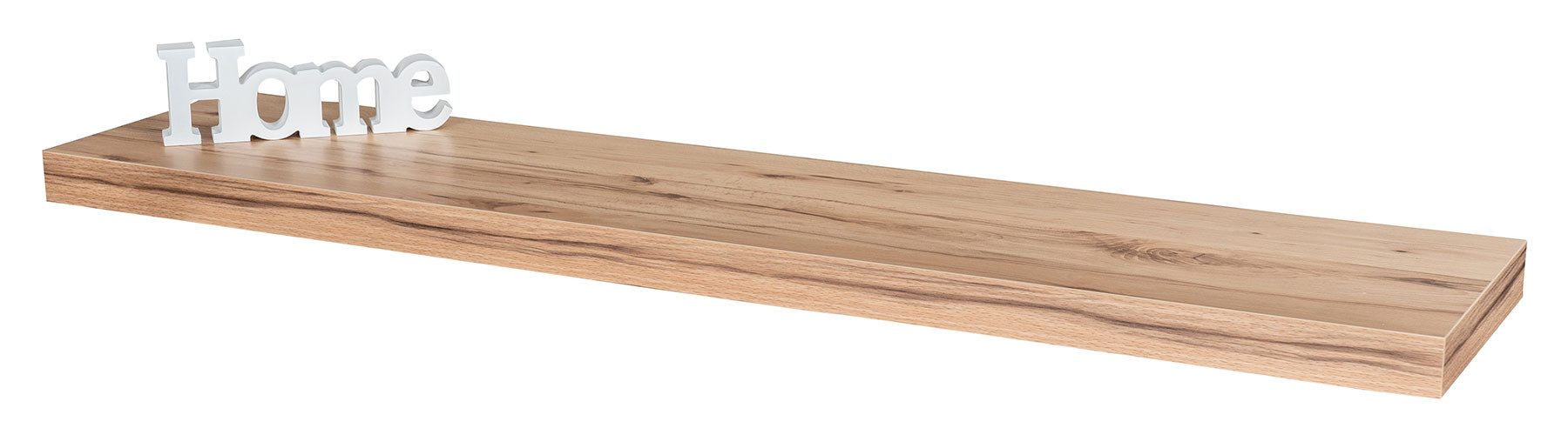 Levandeo® Wandregal, Wandboard Bobby 100cm Kernbuche günstig online kaufen