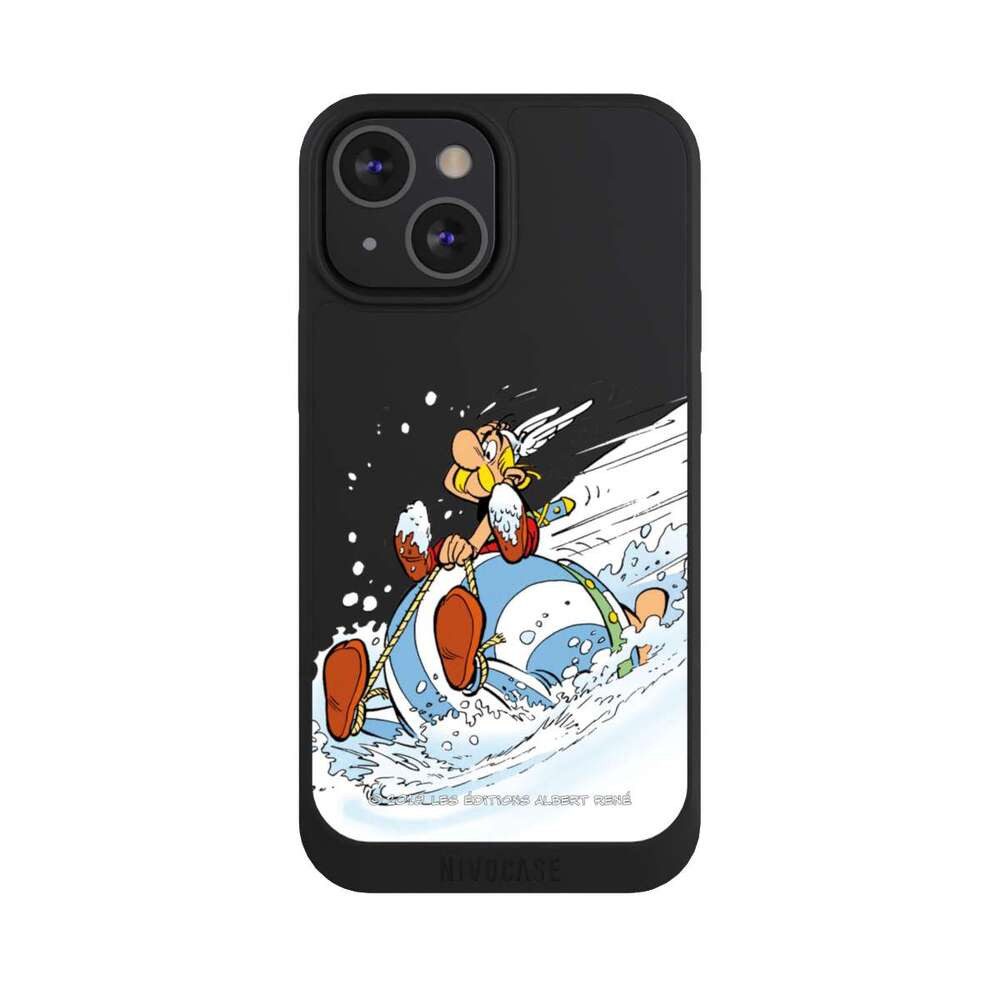 NIVOCASE Handyhülle Asterix Obelix Kindheit Astérix & Obélix Luge, Apple iPhone 13 Mini Handyhülle Hülle NIVOpure Case Schwarz