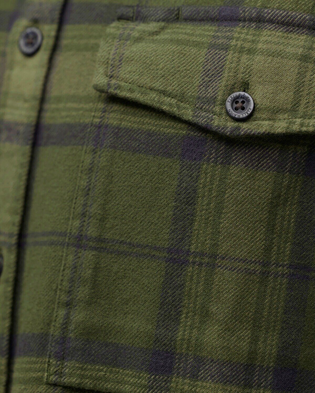 Övik Fjällräven Flanellhemd Green - Hemd Green Twill