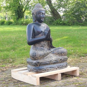 Oriental Galerie Dekofigur Sitzender Buddha Garten Steinfigur Greetings GRC 98 cm (1 St)