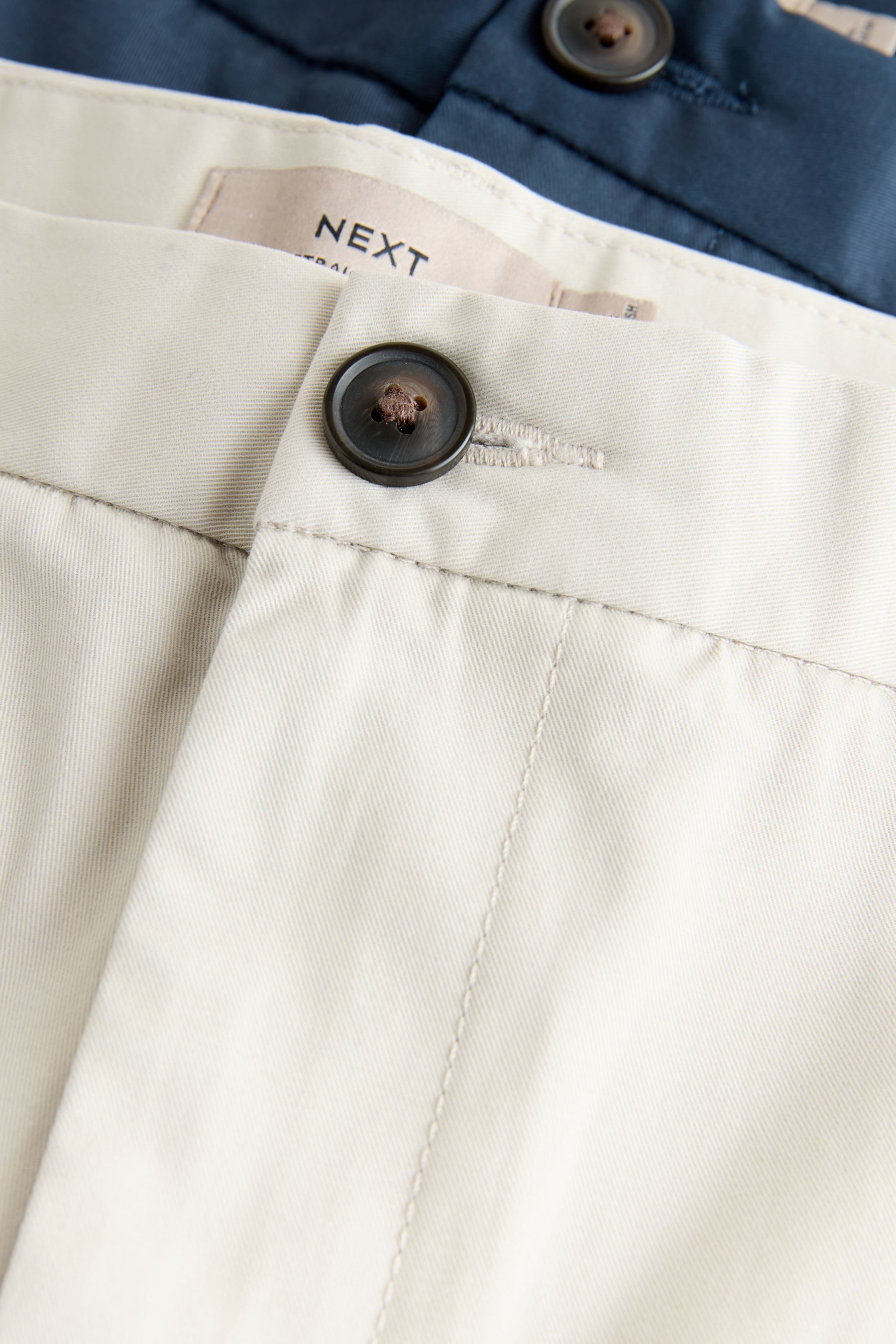 Next Shorts Straight Fit Stretch-Chinoshorts, 2er-Pack (2-tlg)