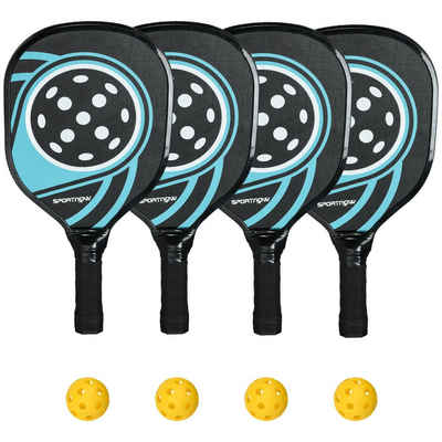 SPORTNOW Pickleballschläger Pickleball Paddles Schläger Set, Pickleball Paddles Set, (8-tlg., Pickleball-Set), mit 4 Pickleball-Schlägern, 4 Bällen