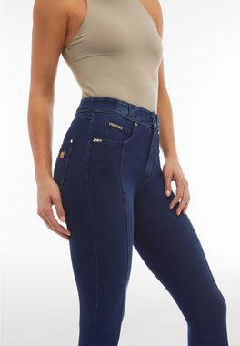 Freddy 7/8-Jeans N.O.W.® Denim-Jersey-Hose mit hohem Taillenbund und Schlitzen am Saum Jeans mit Stretchanteil