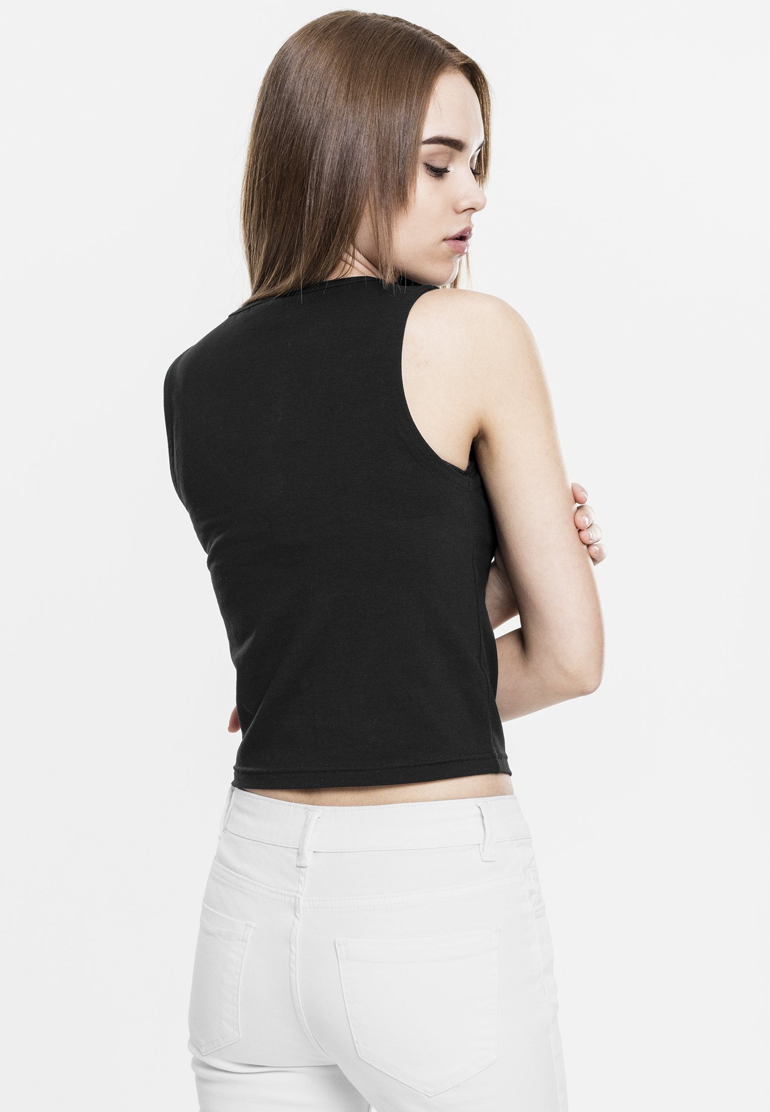 Lace Cropped Top CLASSICS Ladies Up Damen URBAN (1-tlg) T-Shirt