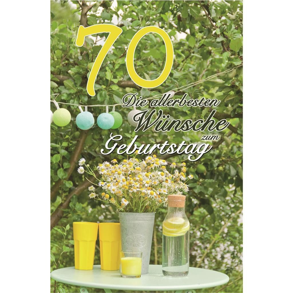 Skorpion Grußkarten 70. Geburtstag Karte mit Umschlag Gartentisch