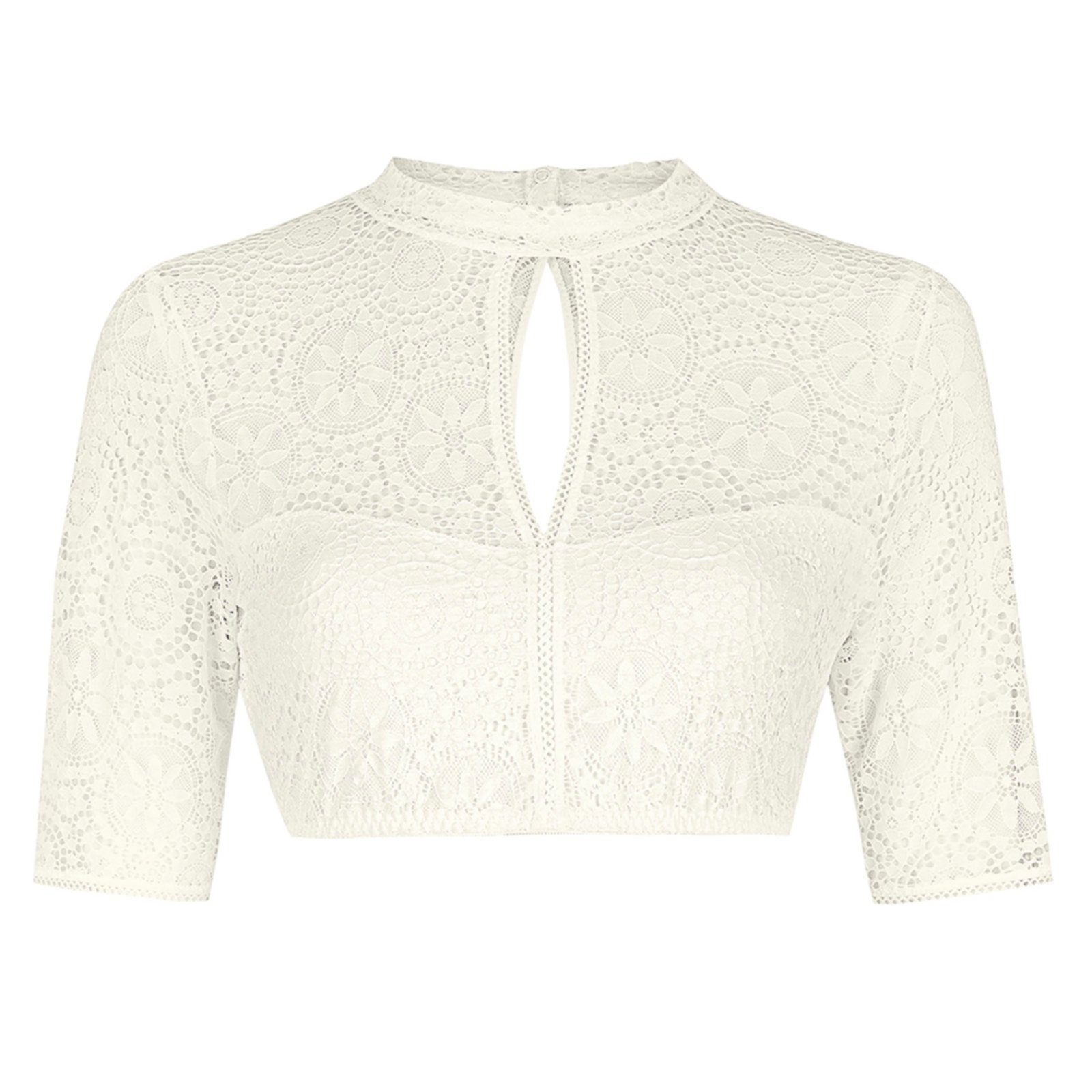 Dirndlbluse Nina von C. Dirndl-Bluse, halbarm (44 Champagner)