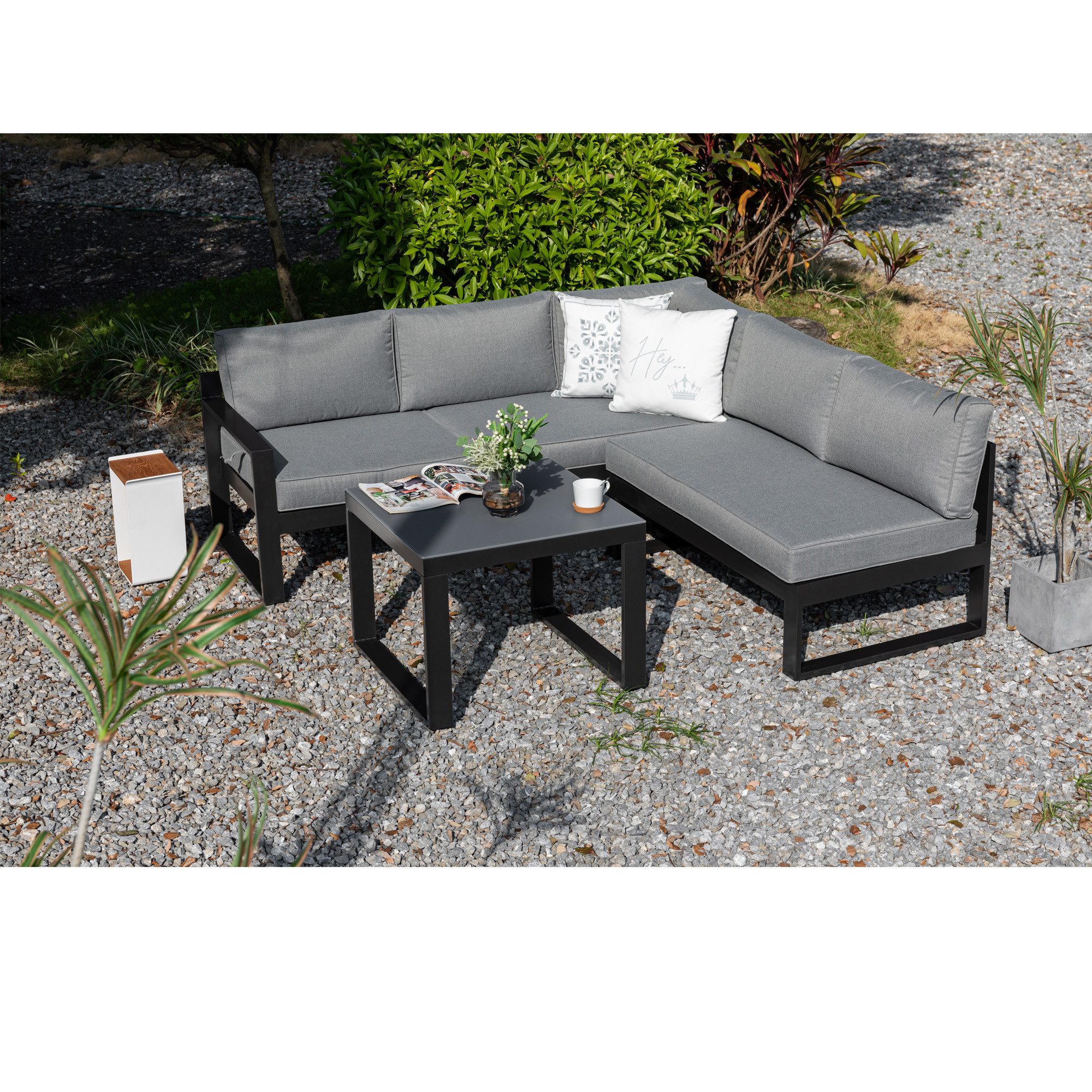 MANDALIKA Garden Loungeset Aluminium Lounge Set Lugano